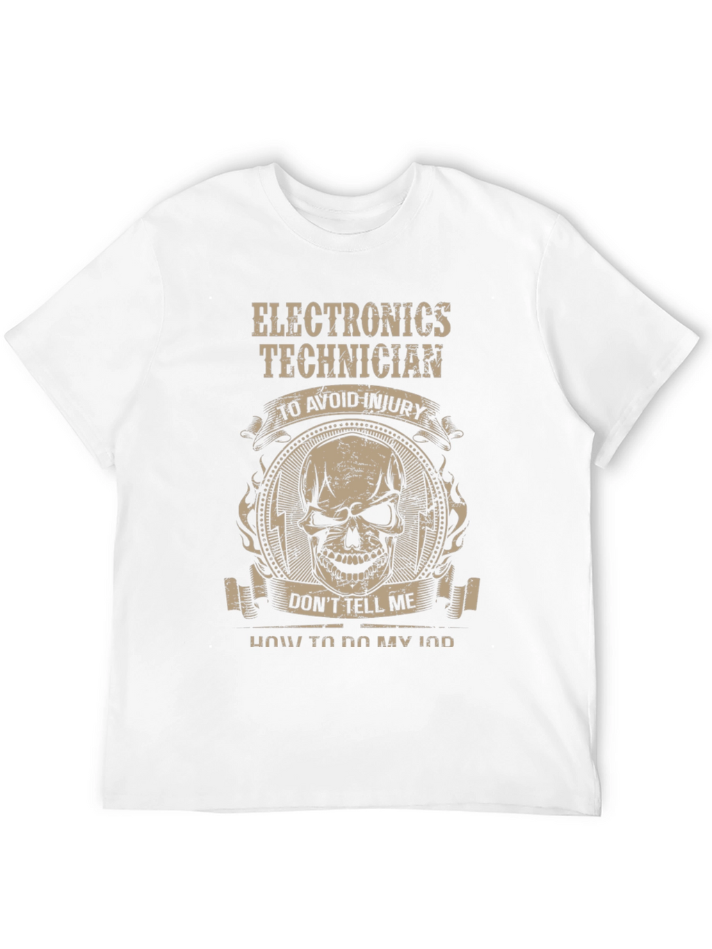 Electronics Technician T-Shirt - Skull Design
