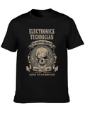 Electronics Technician T-Shirt - Skull Design