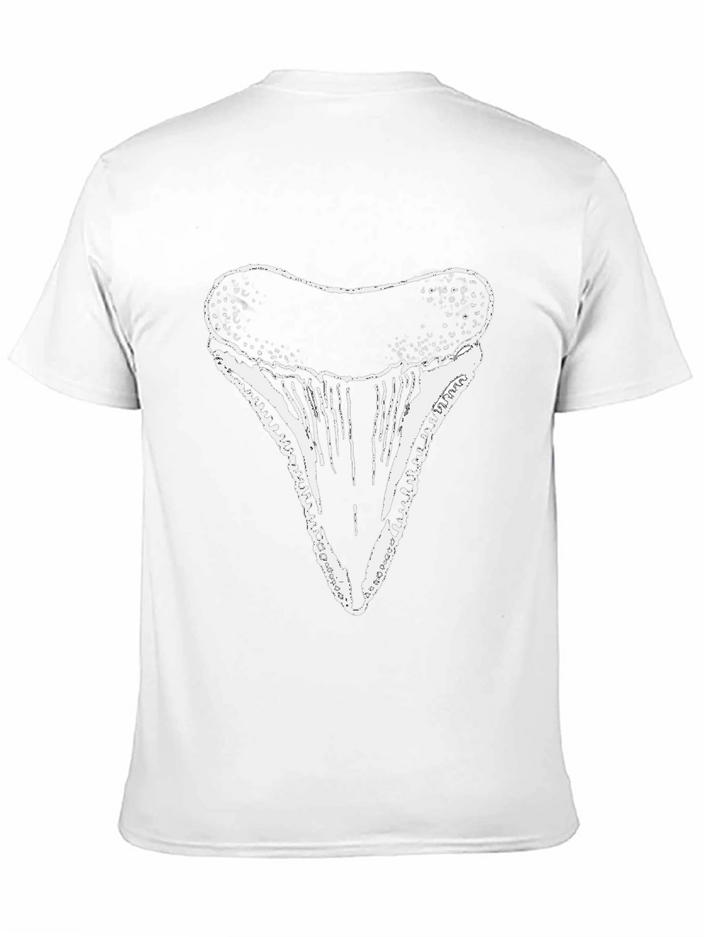 Shark Tooth Graphic Tee - Black Cotton T-Shirt