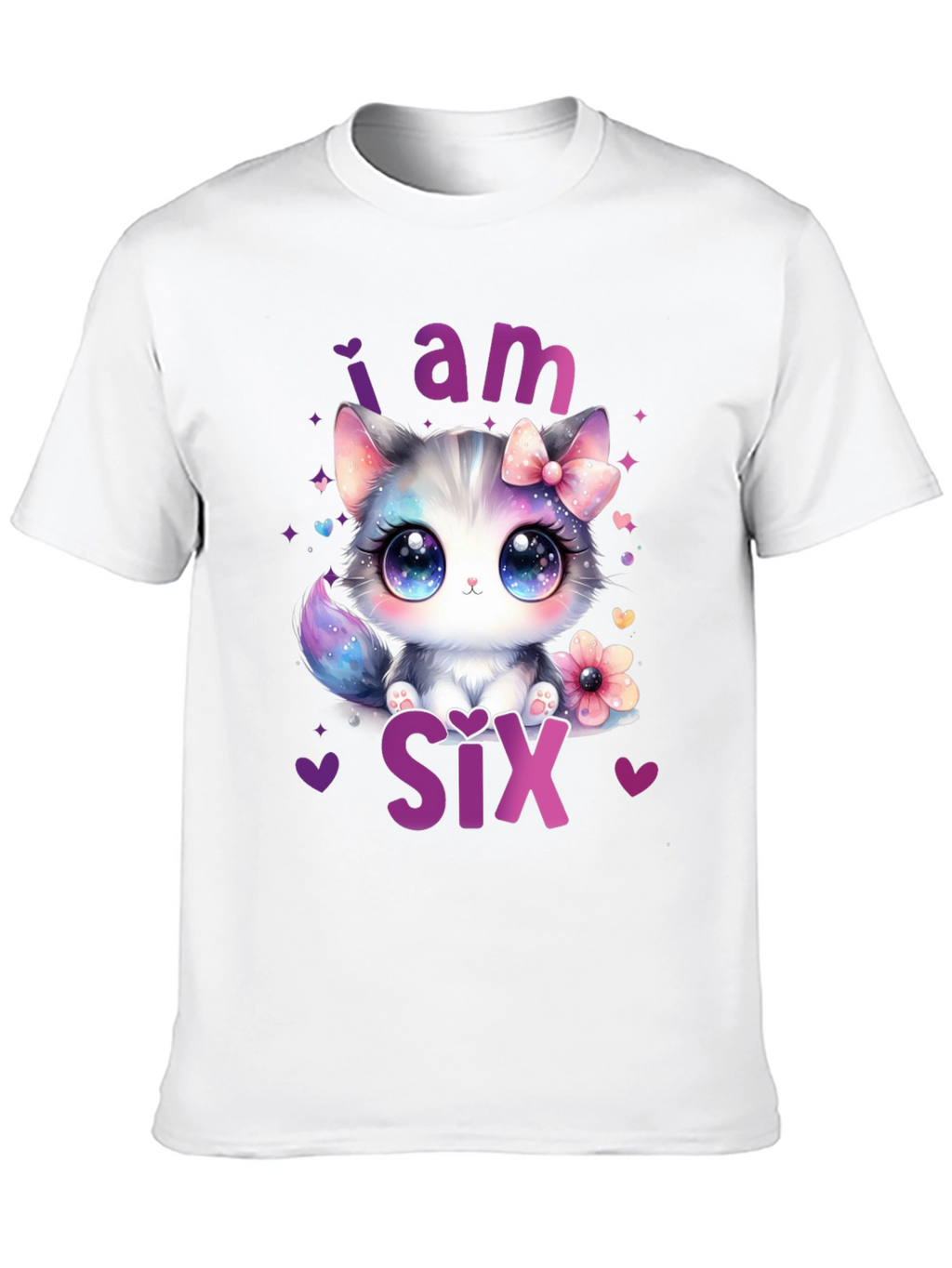 Cute Kitten 6th Birthday T-Shirt
