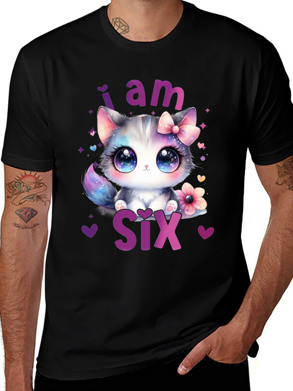 Cute Kitten 6th Birthday T-Shirt