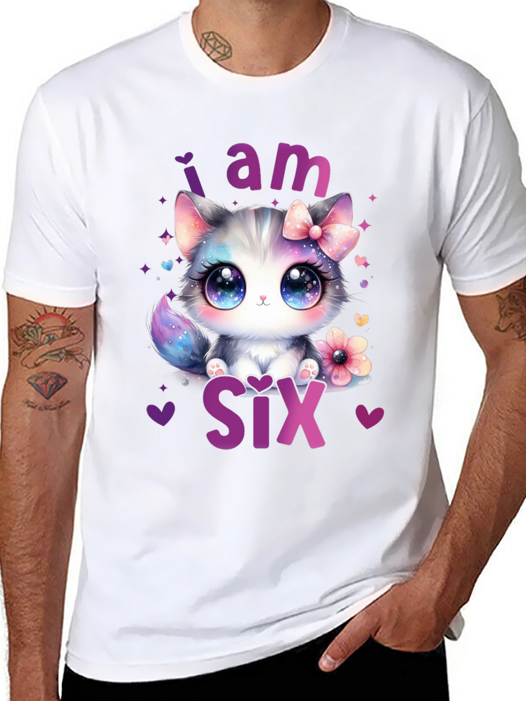 Cute Kitten 6th Birthday T-Shirt