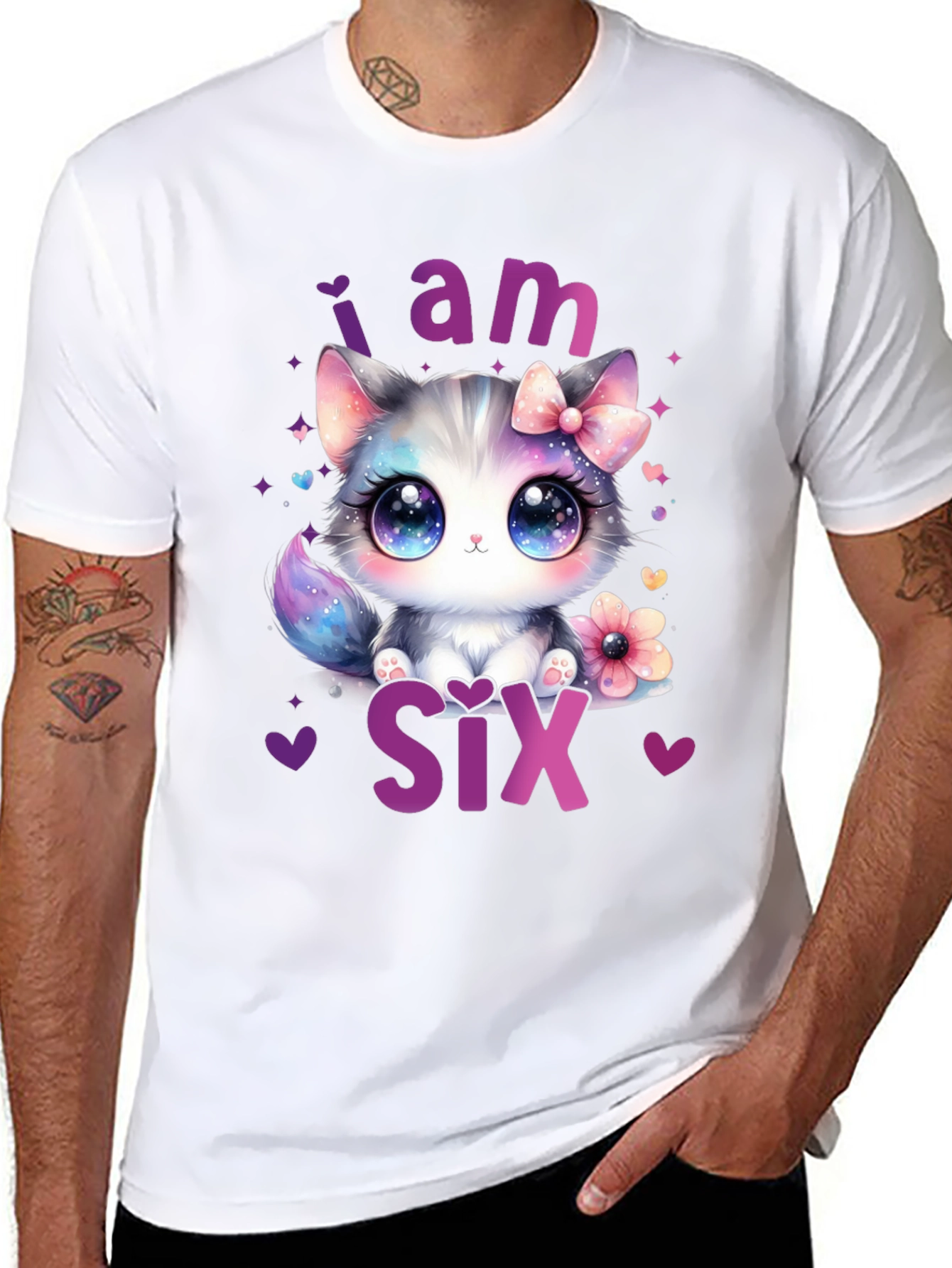 Cute Kitten 6th Birthday T-Shirt