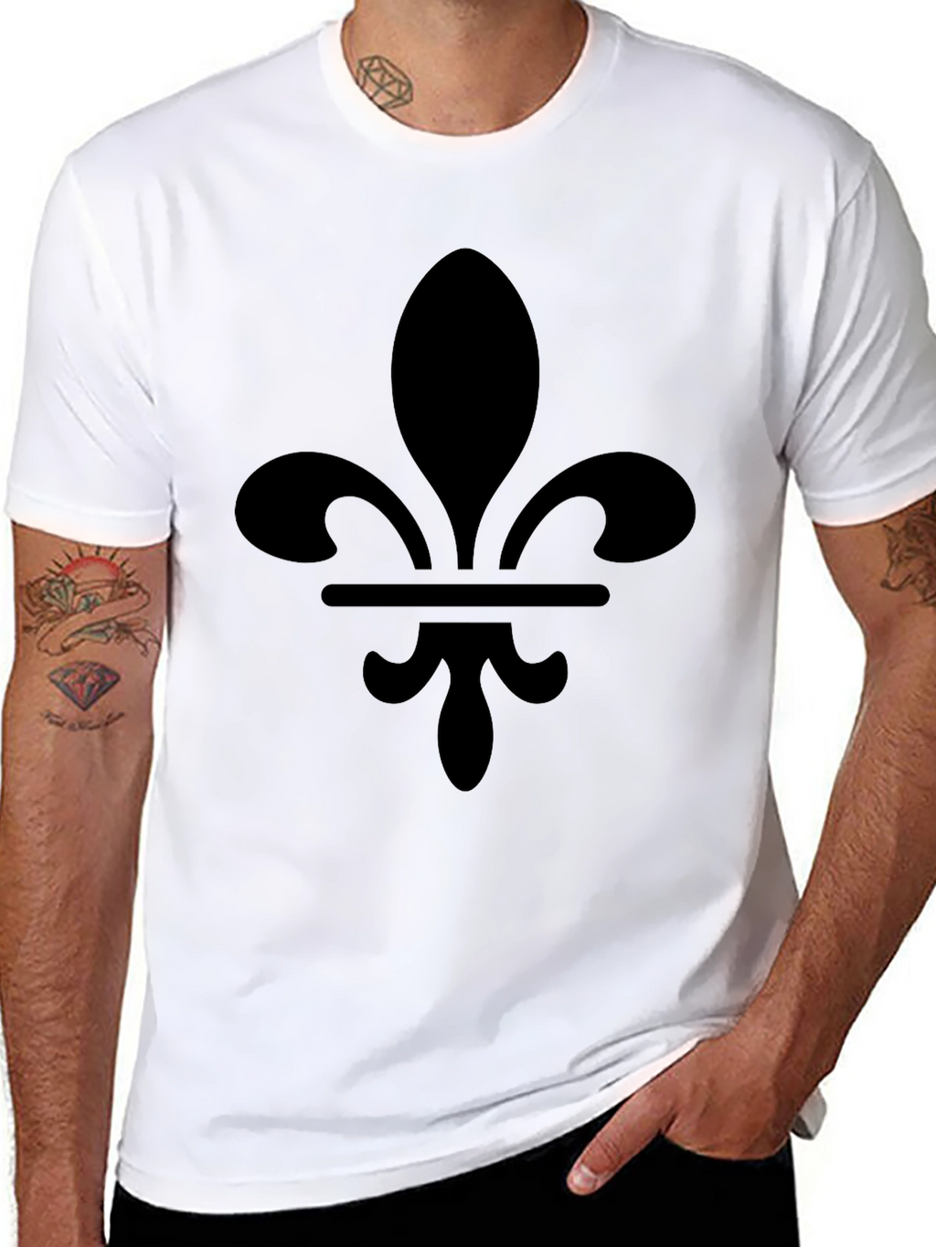 Fleur-de-Lis Graphic Black T-Shirt