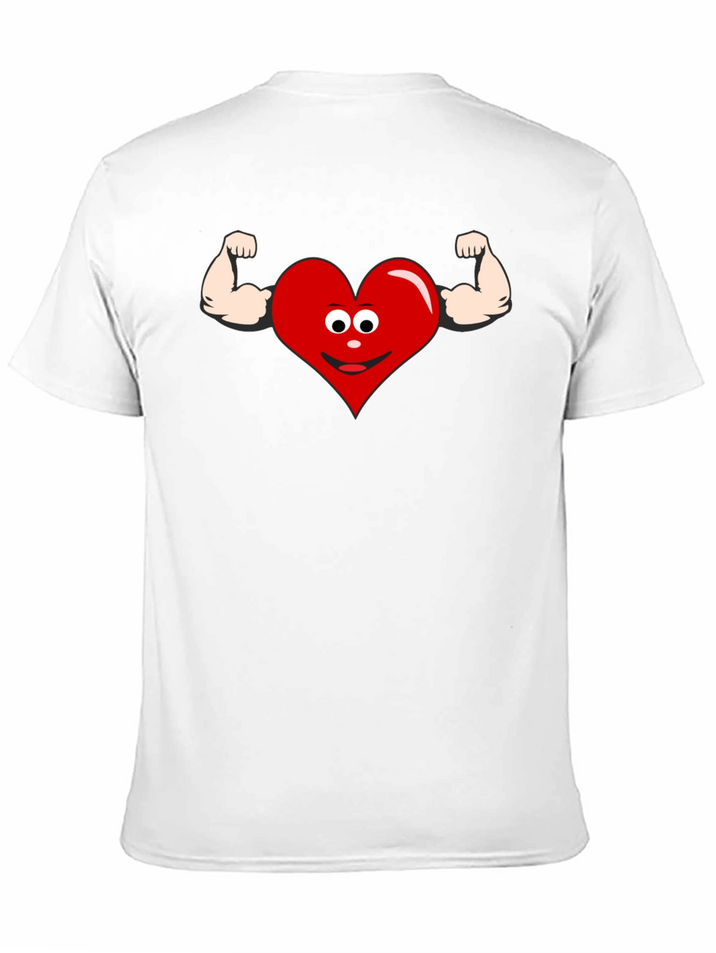 Funny Heart Muscle Graphic T-Shirt - Black