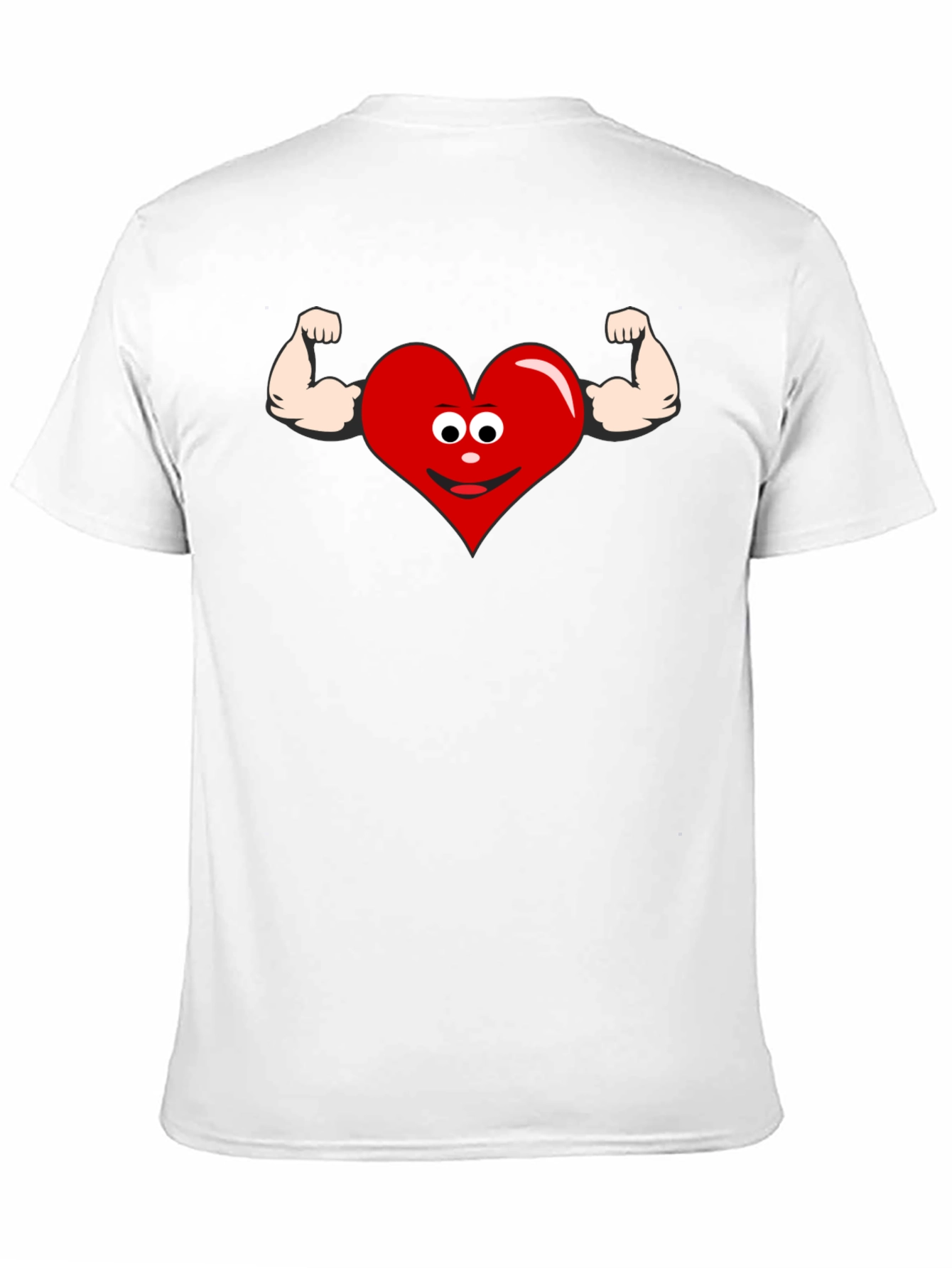 Funny Heart Muscle Graphic T-Shirt - Black
