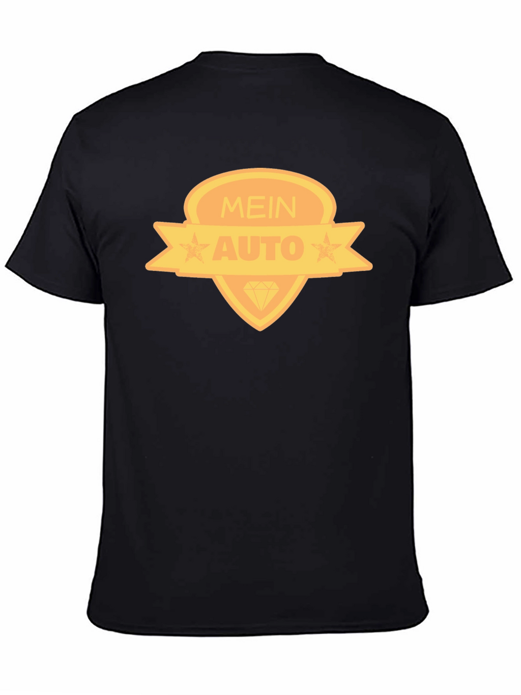 Mein Auto Graphic Tee - Black Cotton Blend T-Shirt