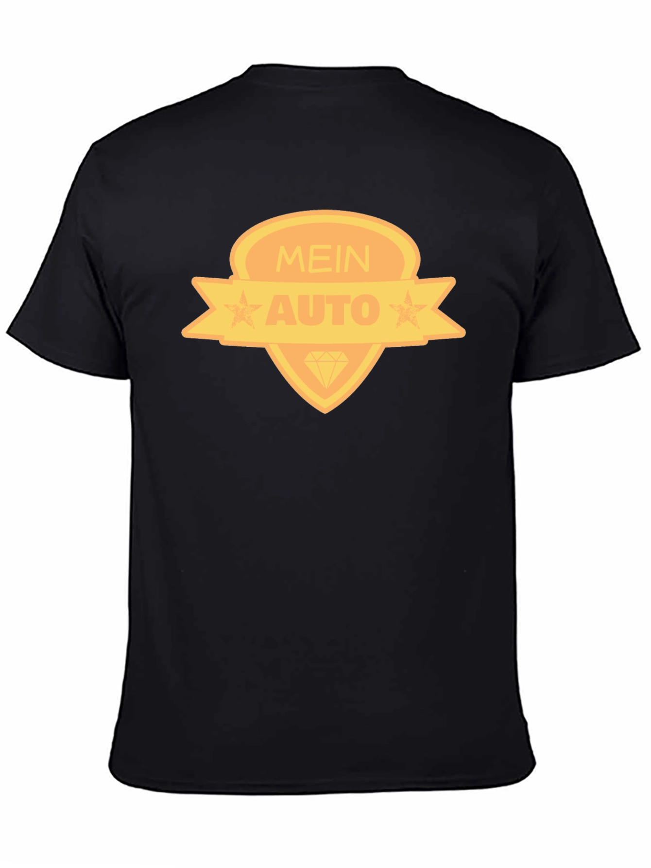 Mein Auto Graphic Tee - Black Cotton Blend T-Shirt