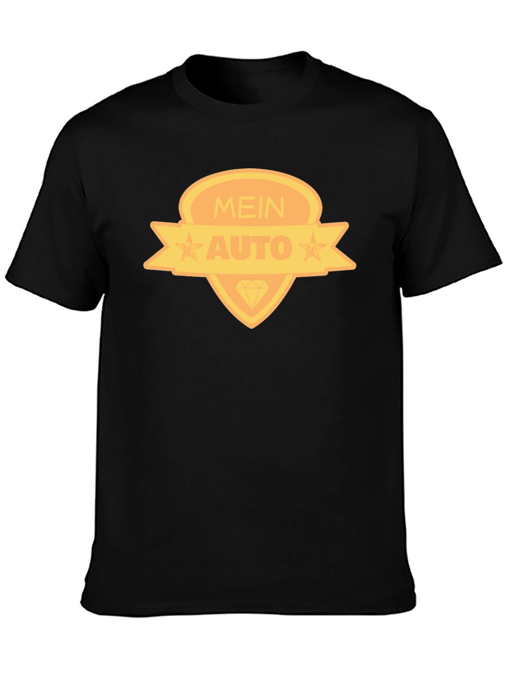 Mein Auto Graphic Tee - Black Cotton Blend T-Shirt