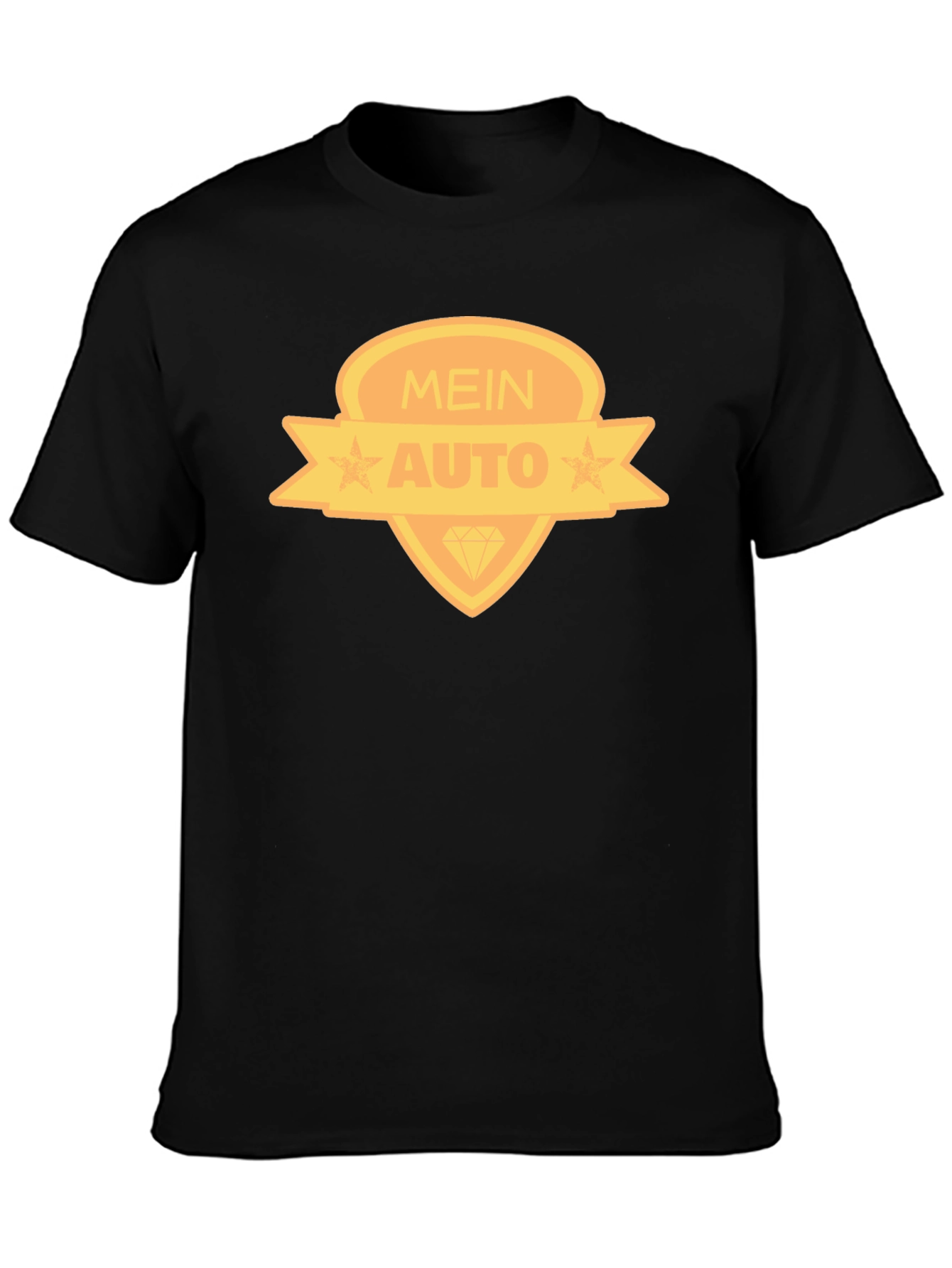 Mein Auto Graphic Tee - Black Cotton Blend T-Shirt