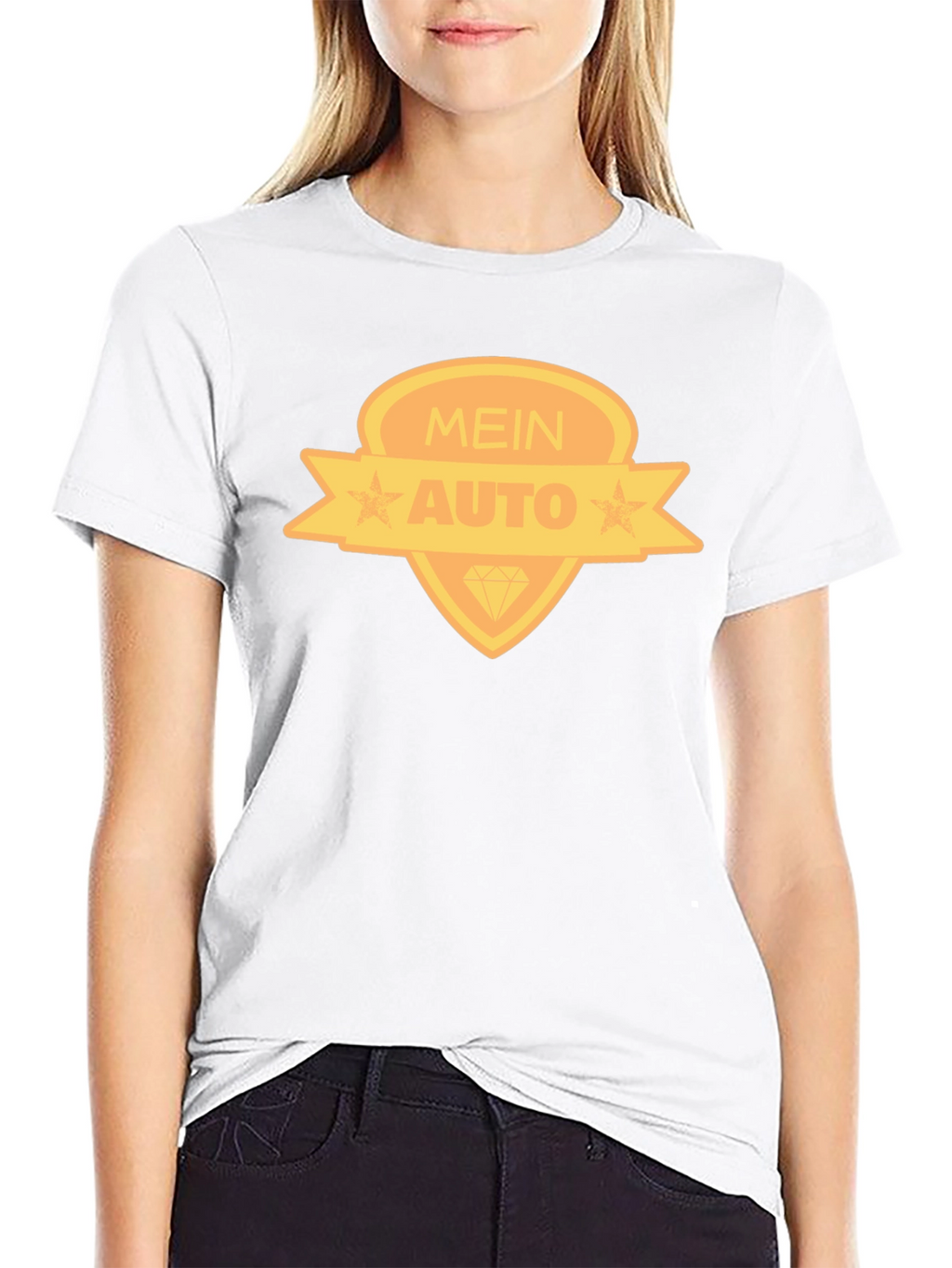 Mein Auto Graphic Tee - Black Cotton Blend T-Shirt