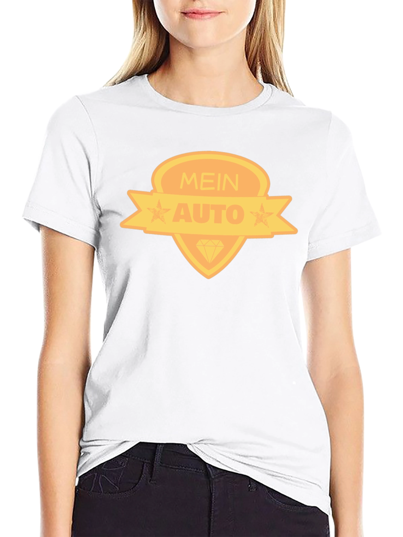 Mein Auto Graphic Tee - Black Cotton Blend T-Shirt