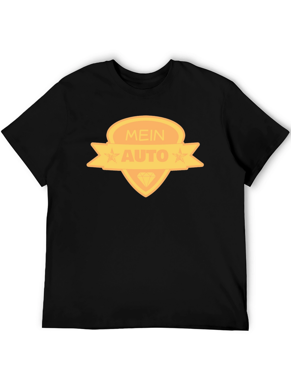 Mein Auto Graphic Tee - Black Cotton Blend T-Shirt