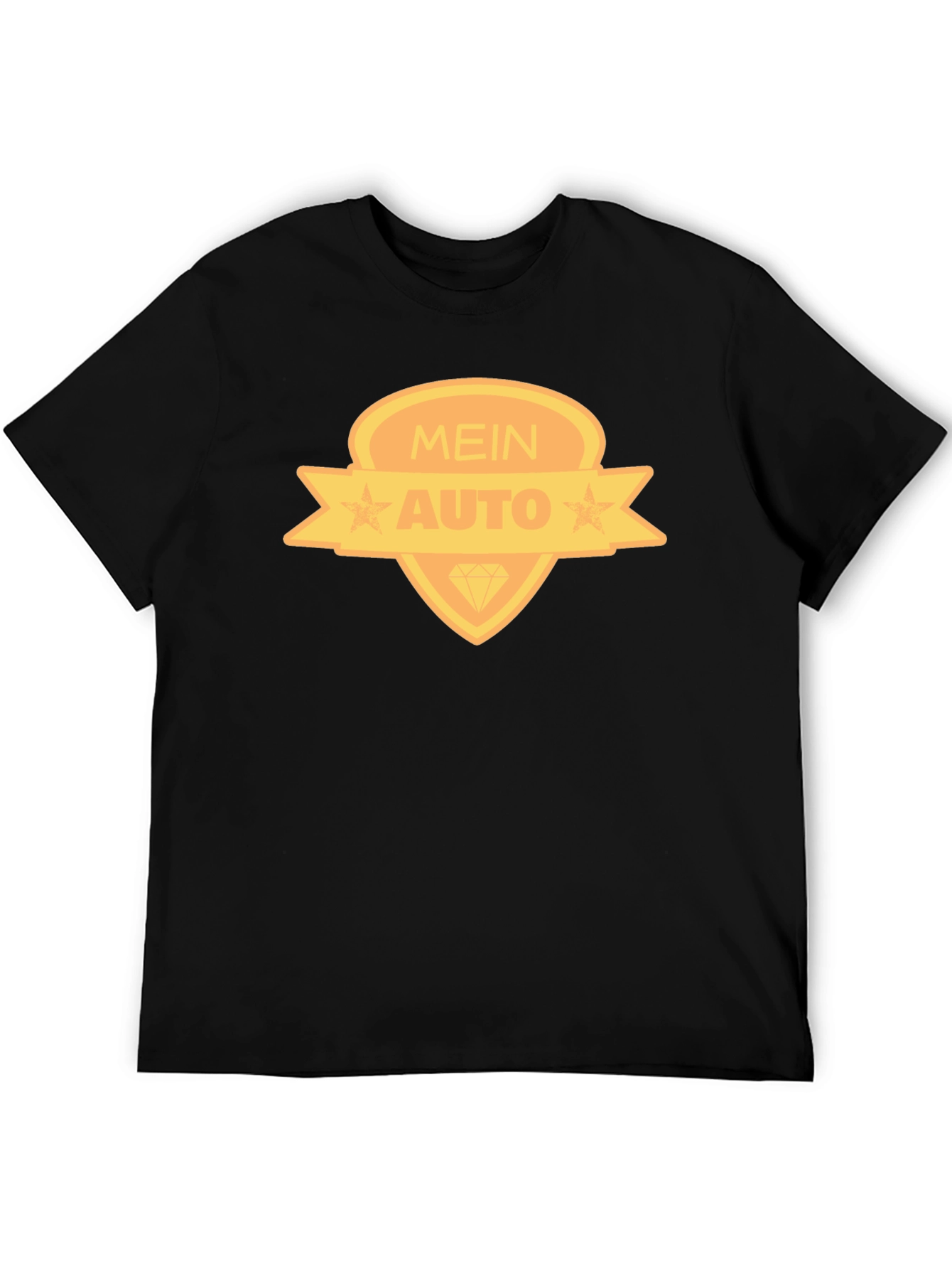 Mein Auto Graphic Tee - Black Cotton Blend T-Shirt