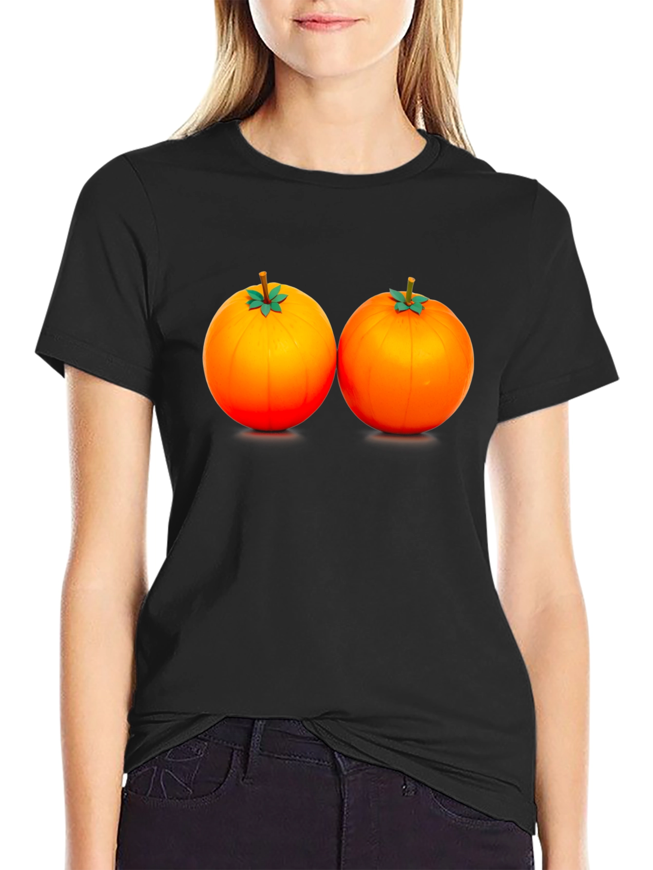 Novelty Orange Fruit T-Shirt - Fun & Unique