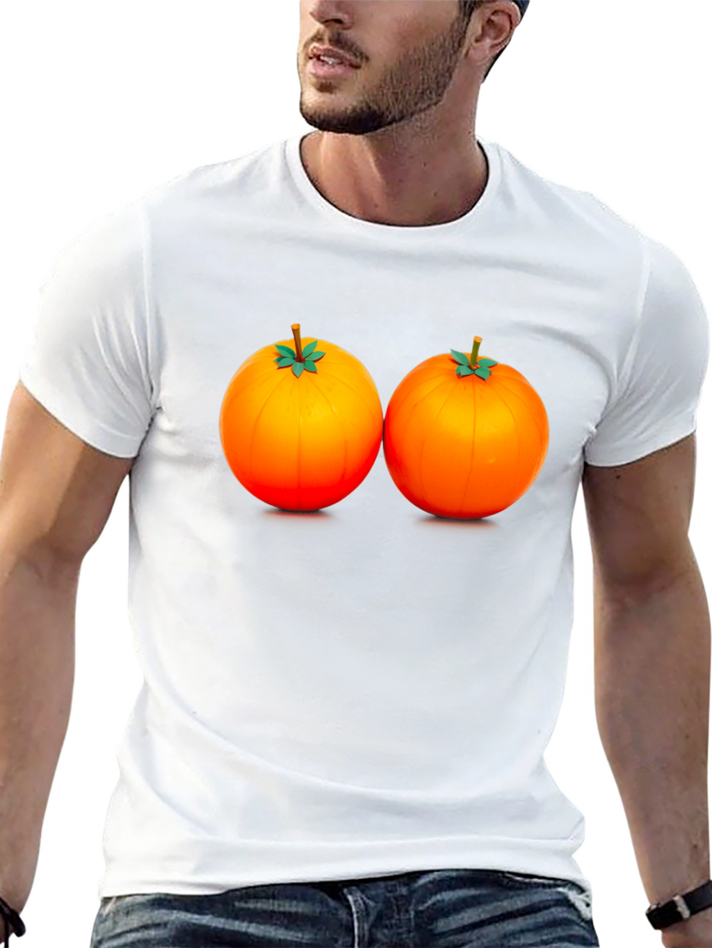 Novelty Orange Fruit T-Shirt - Fun & Unique