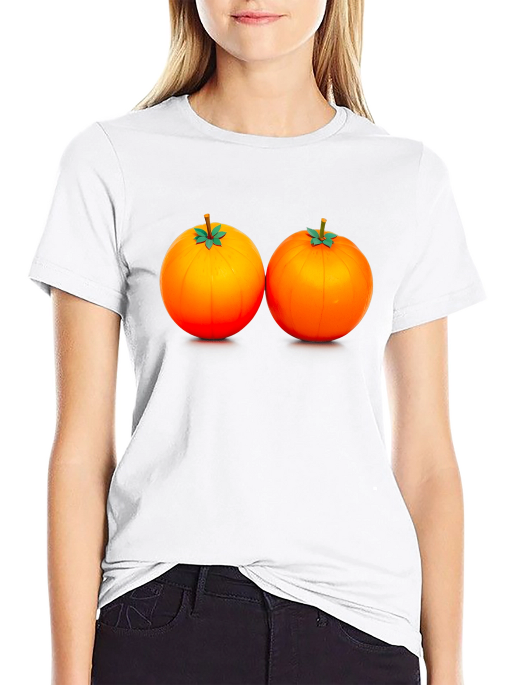Novelty Orange Fruit T-Shirt - Fun & Unique
