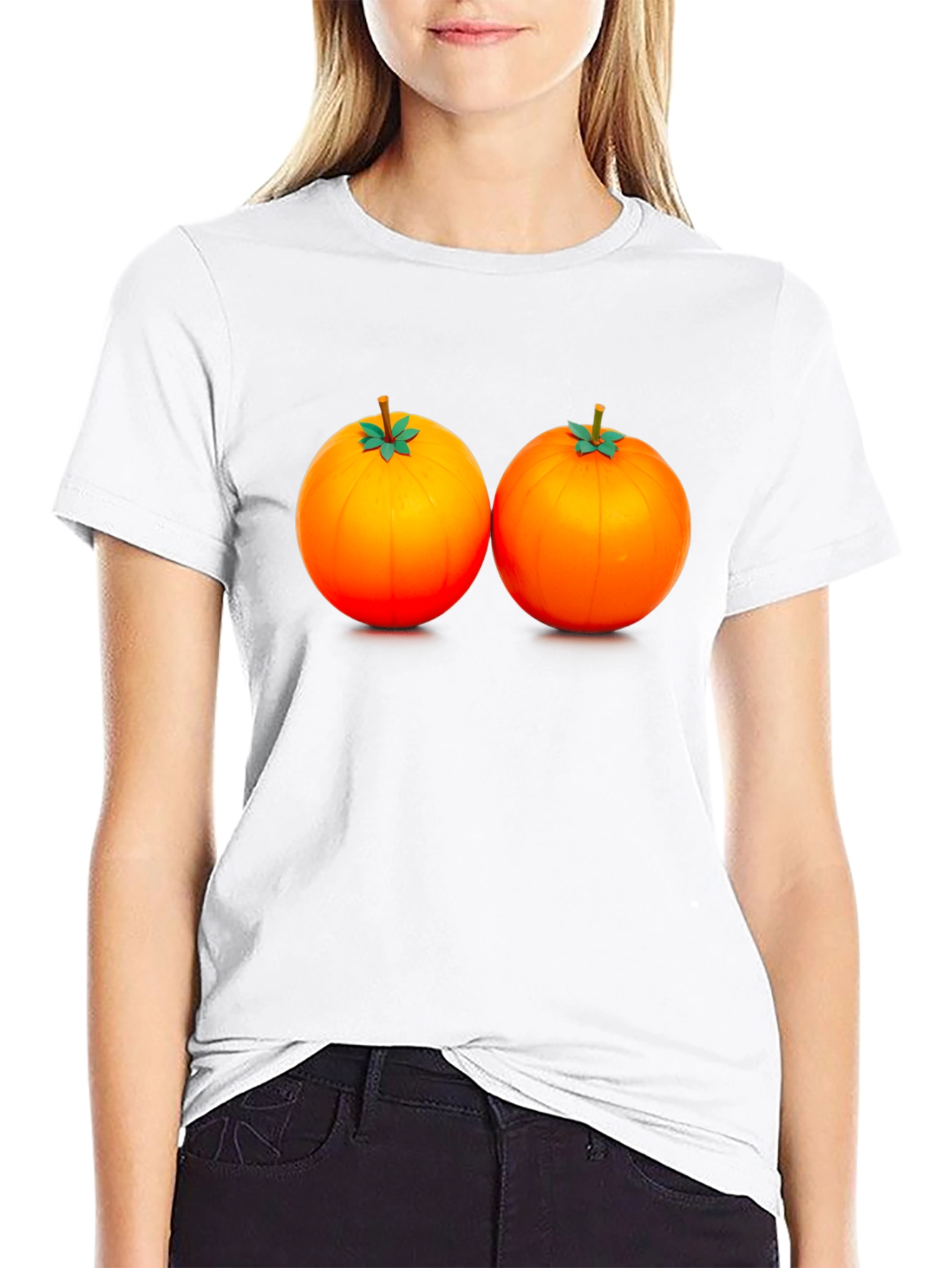 Novelty Orange Fruit T-Shirt - Fun & Unique