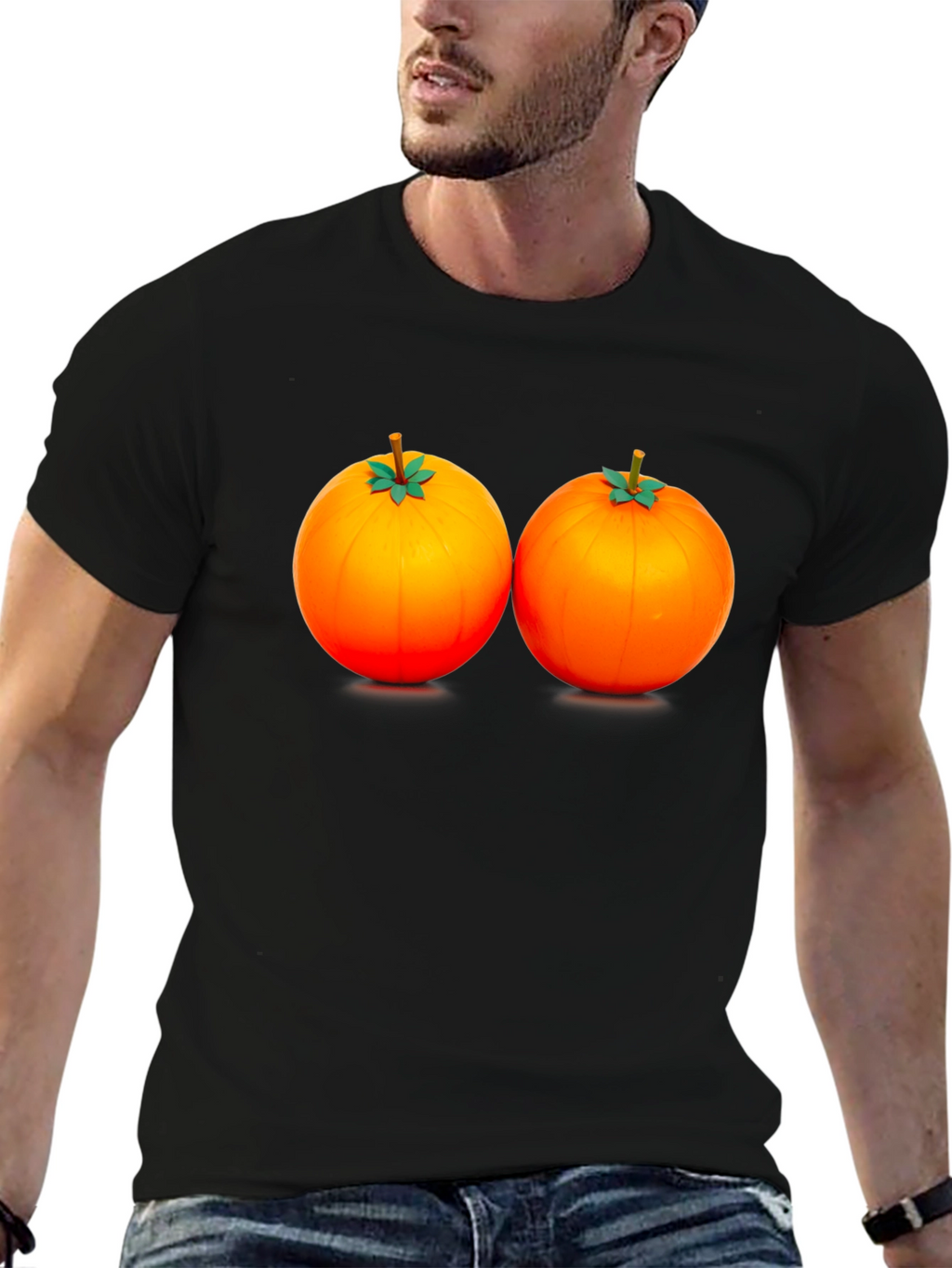 Novelty Orange Fruit T-Shirt - Fun & Unique