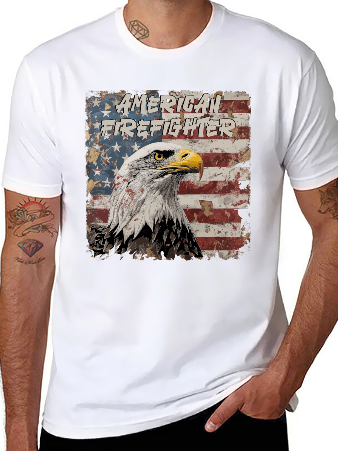 American Firefighter Eagle T-Shirt