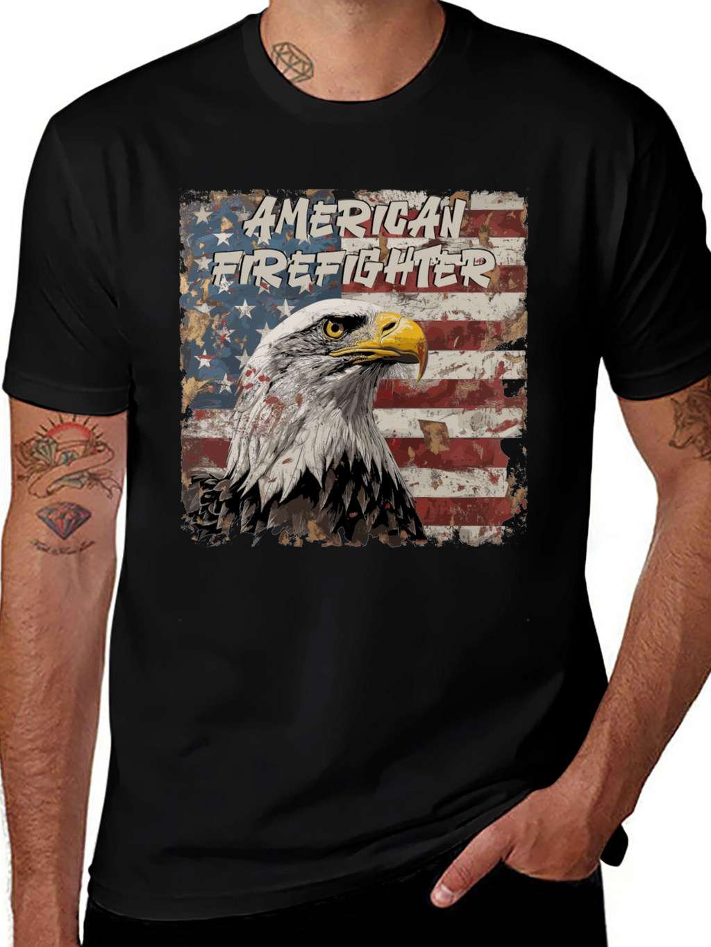 American Firefighter Eagle T-Shirt