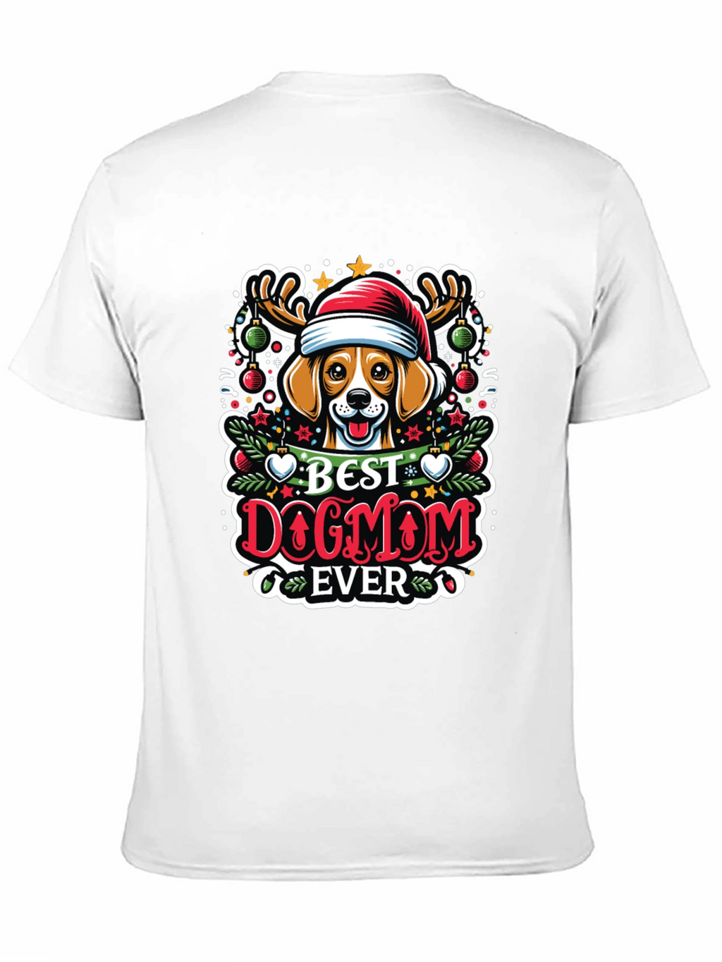 Best Dog Mom Ever Christmas T-Shirt