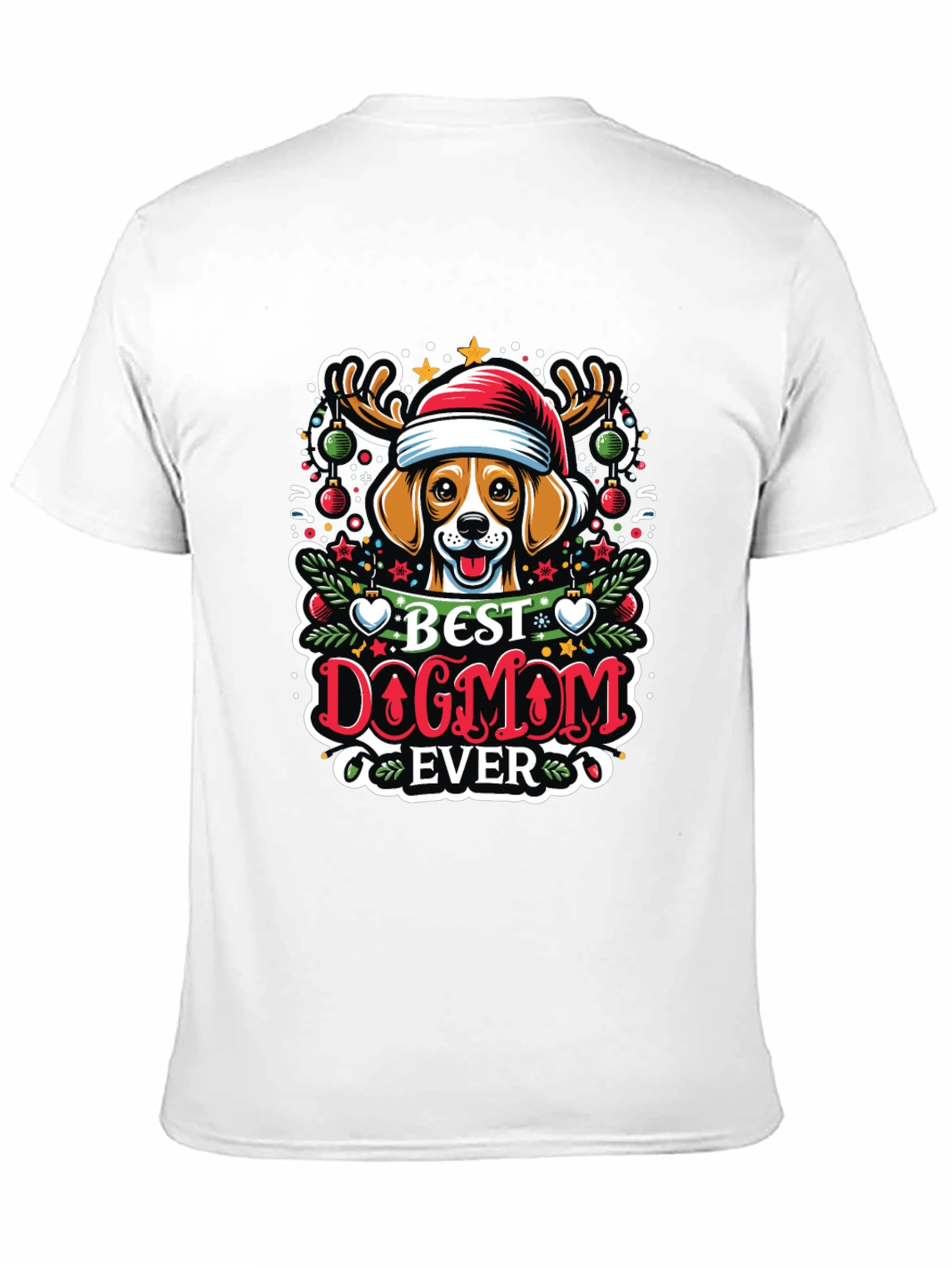 Best Dog Mom Ever Christmas T-Shirt