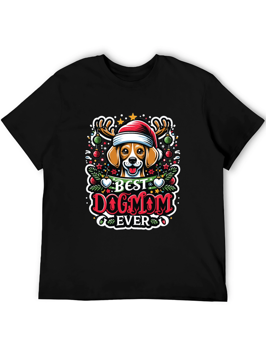 Best Dog Mom Ever Christmas T-Shirt