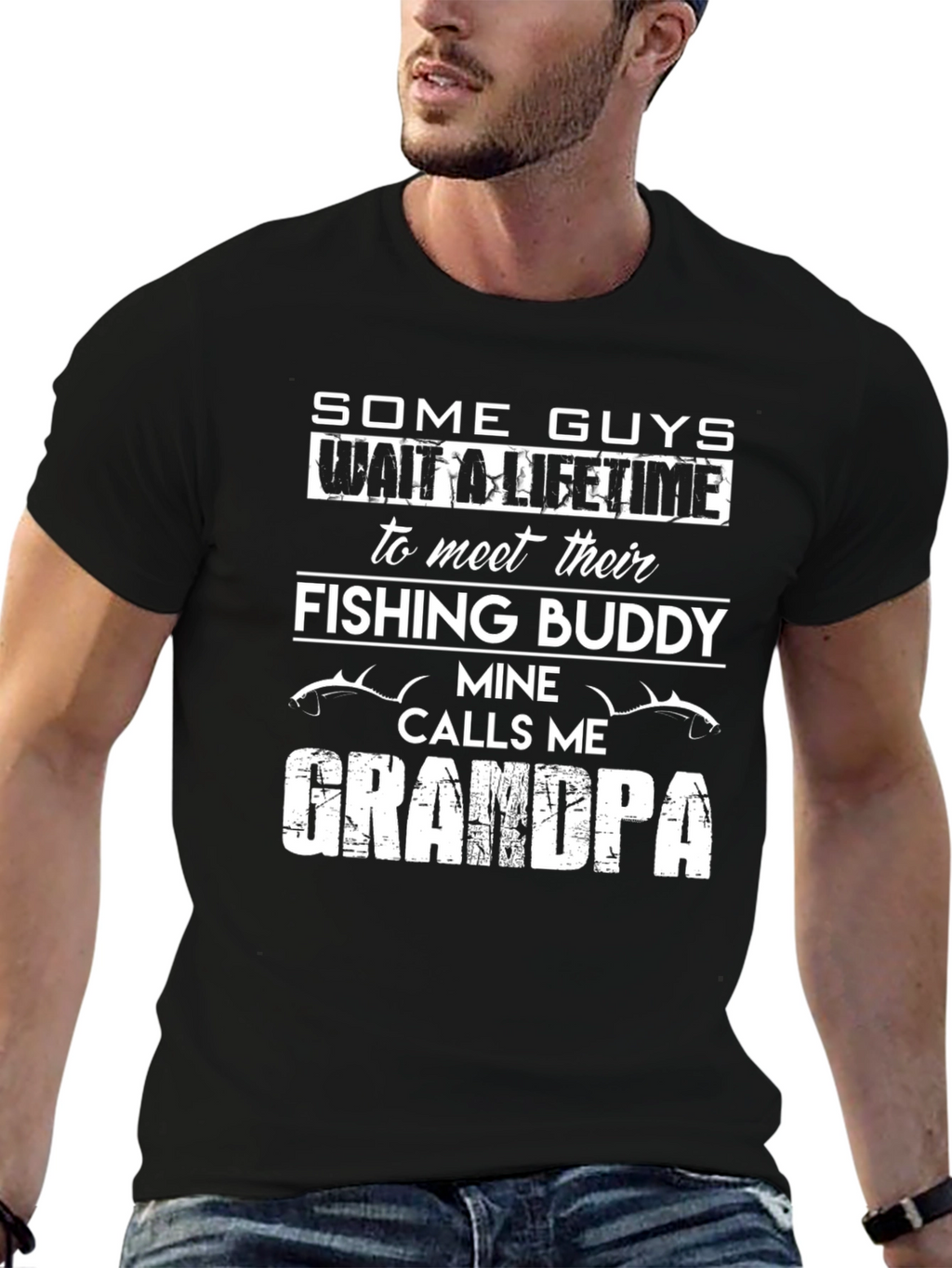 Fishing Buddy Grandpa Tee - Perfect Gift