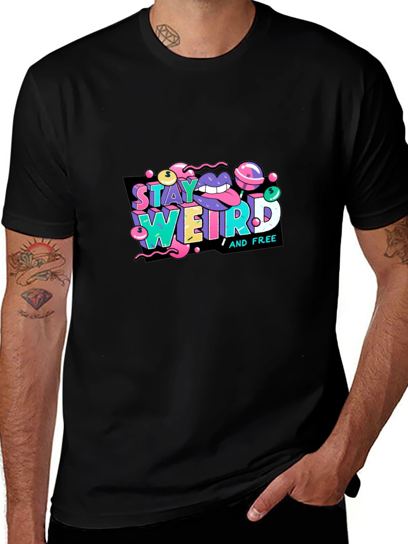 Stay Weird Graphic Tee - Unique Design