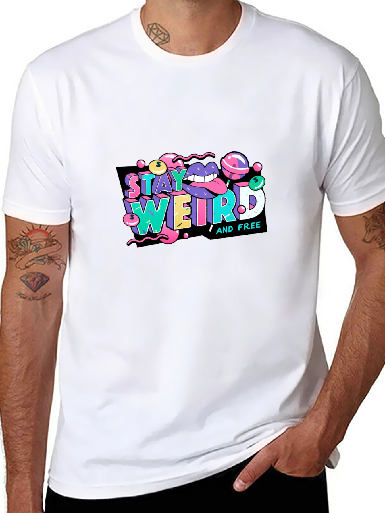 Stay Weird Graphic Tee - Unique Design