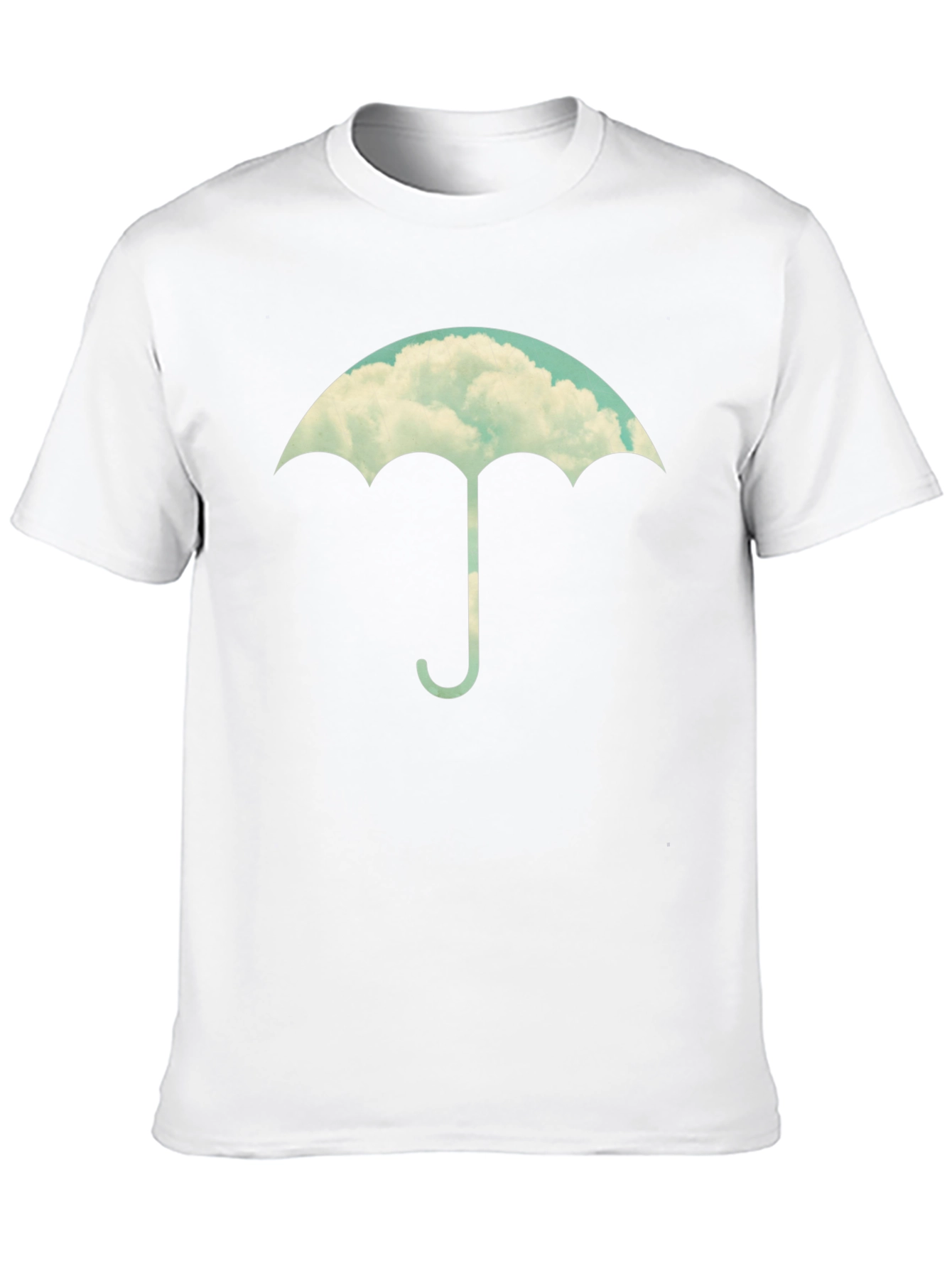 Cloud Umbrella Graphic Tee - Stylish Black T-Shirt