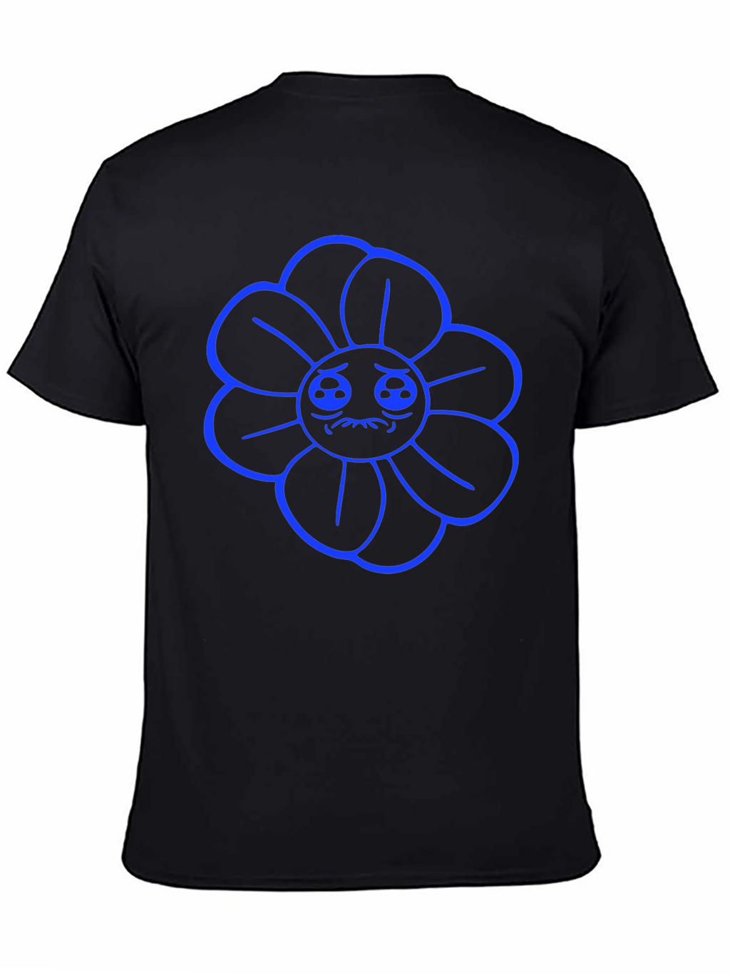Sad Flower Graphic Tee - Black Casual Shirt