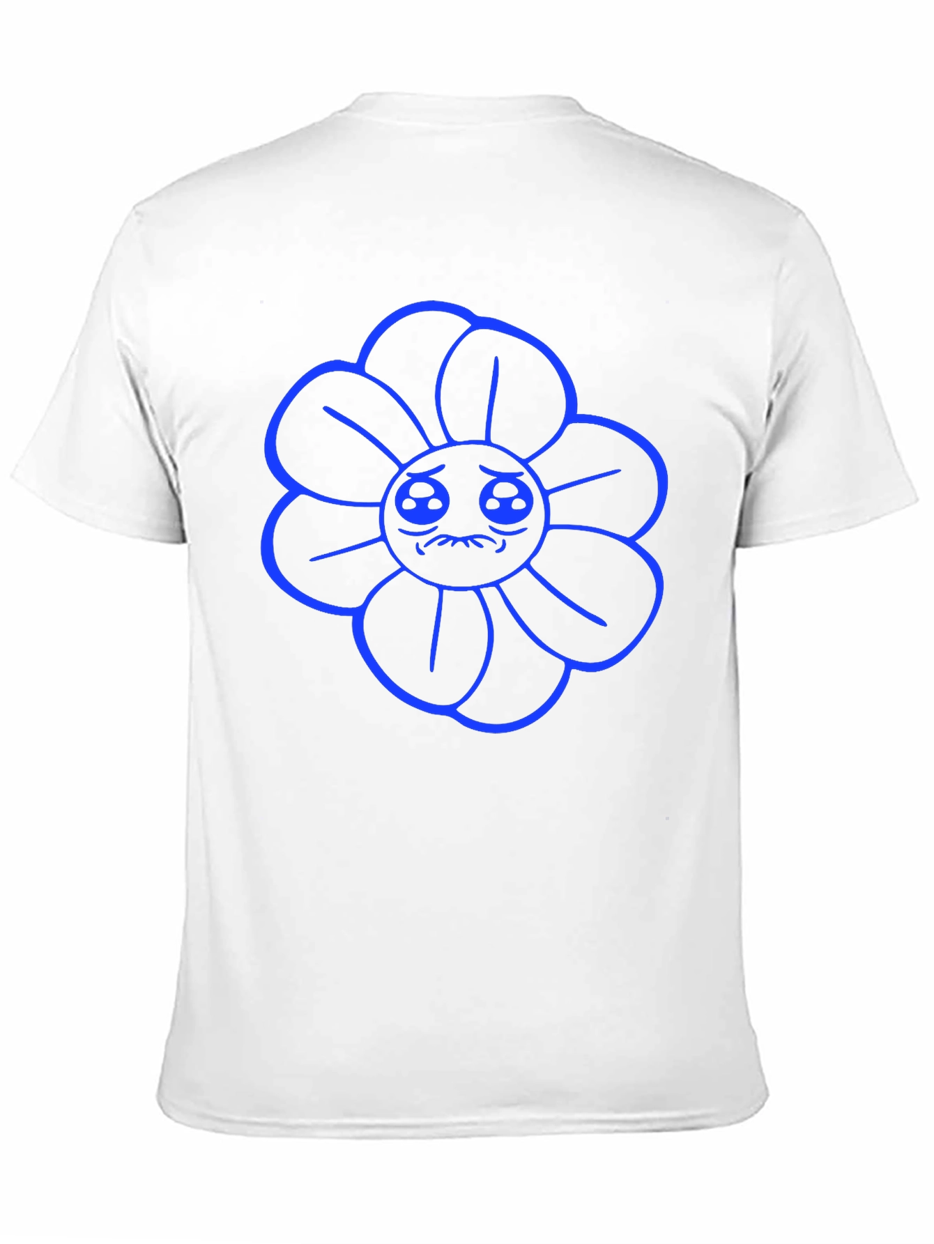 Sad Flower Graphic Tee - Black Casual Shirt