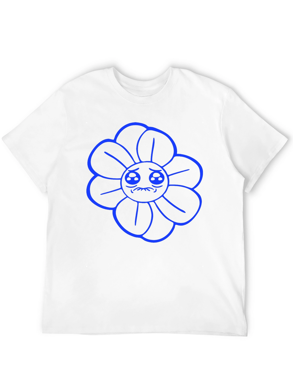 Sad Flower Graphic Tee - Black Casual Shirt