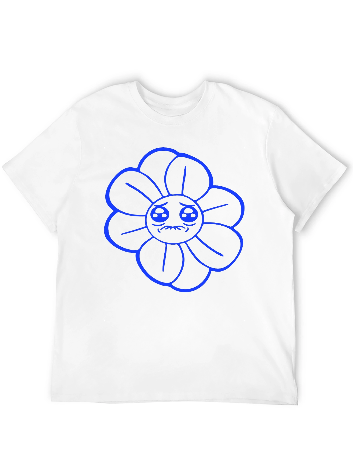 Sad Flower Graphic Tee - Black Casual Shirt