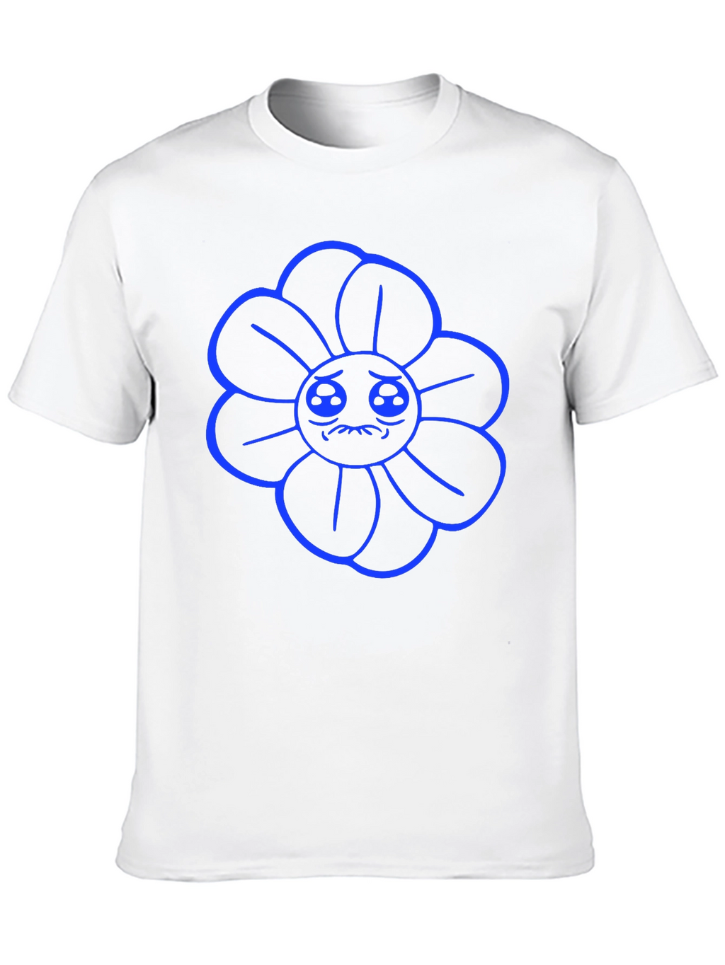 Sad Flower Graphic Tee - Black Casual Shirt