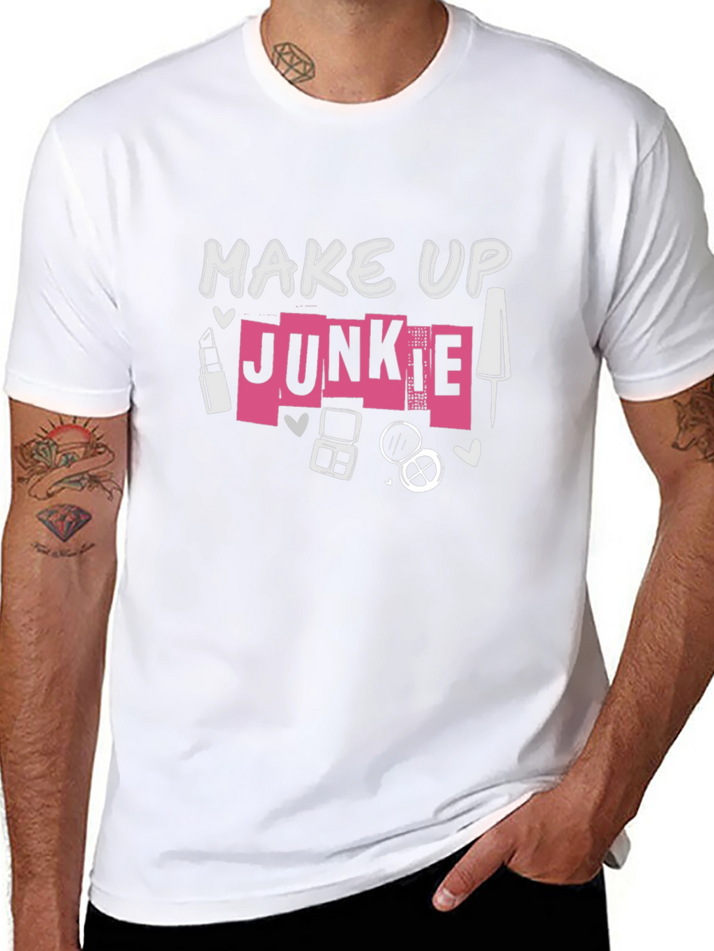 Make Up Junkie Black T-Shirt