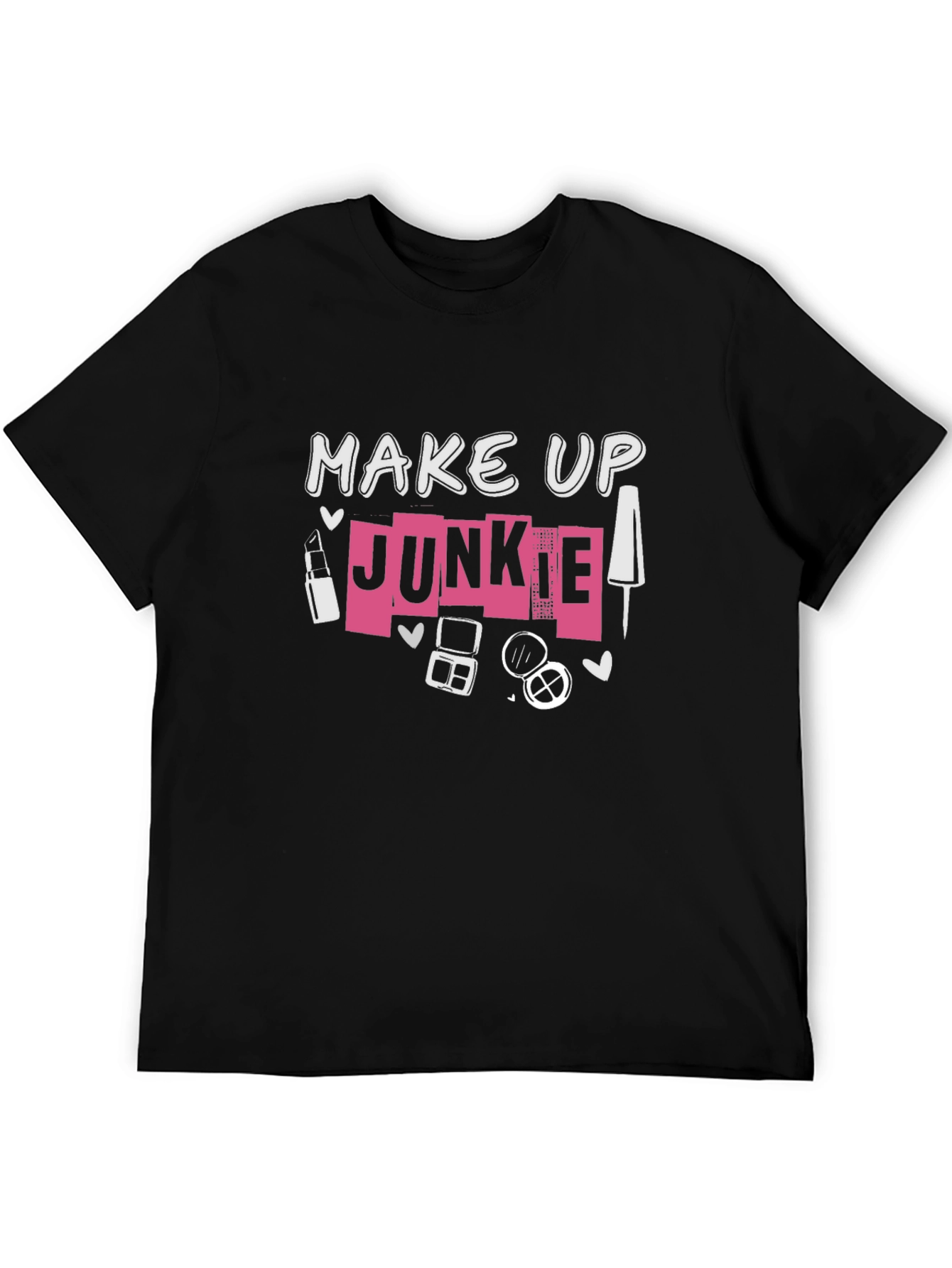 Make Up Junkie Black T-Shirt