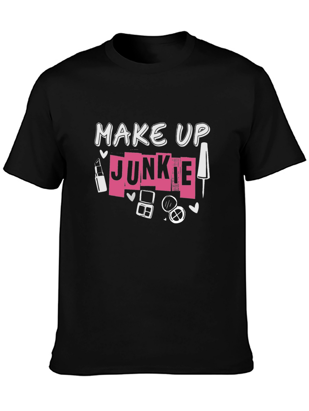 Make Up Junkie Black T-Shirt