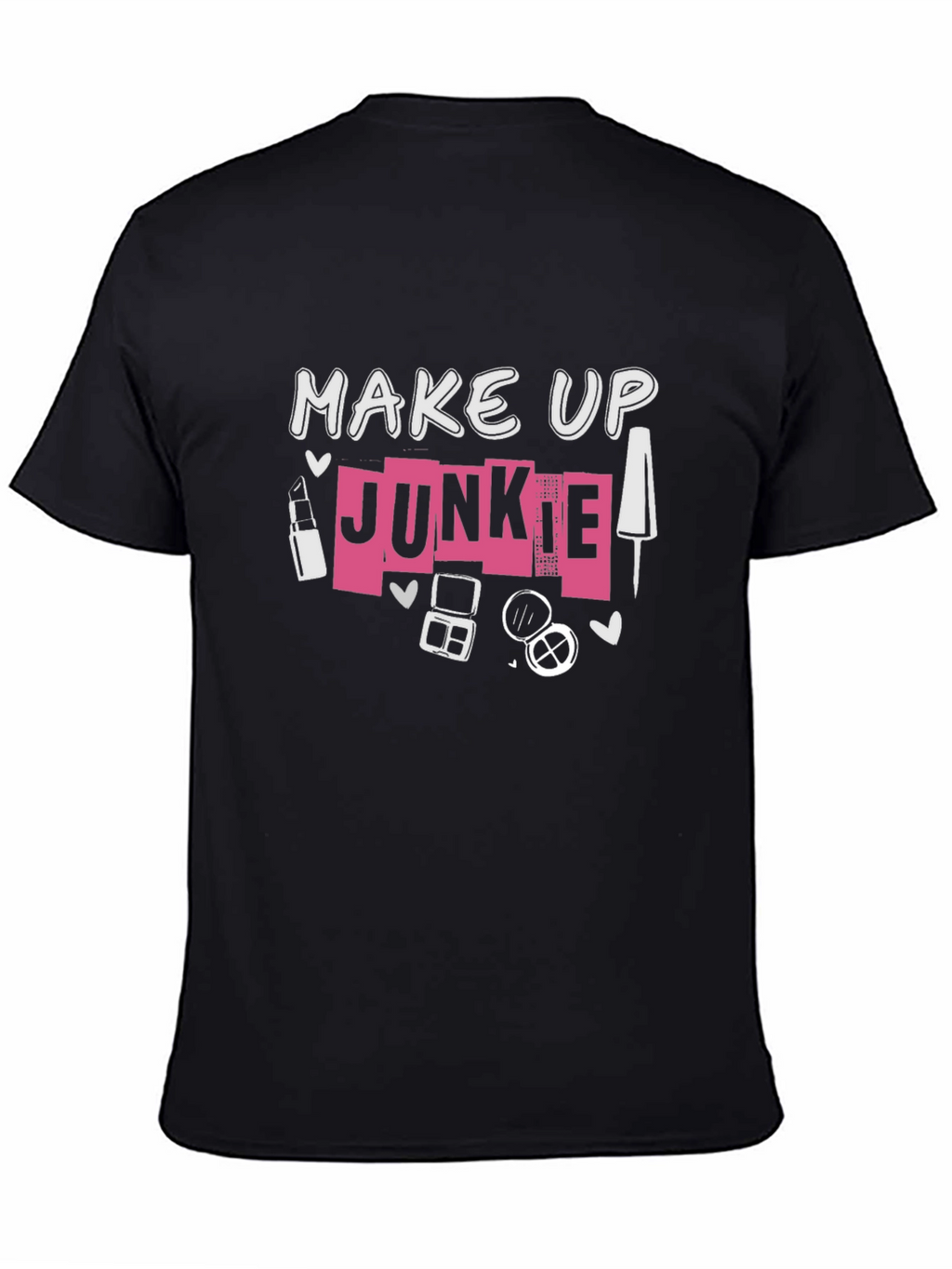 Make Up Junkie Black T-Shirt