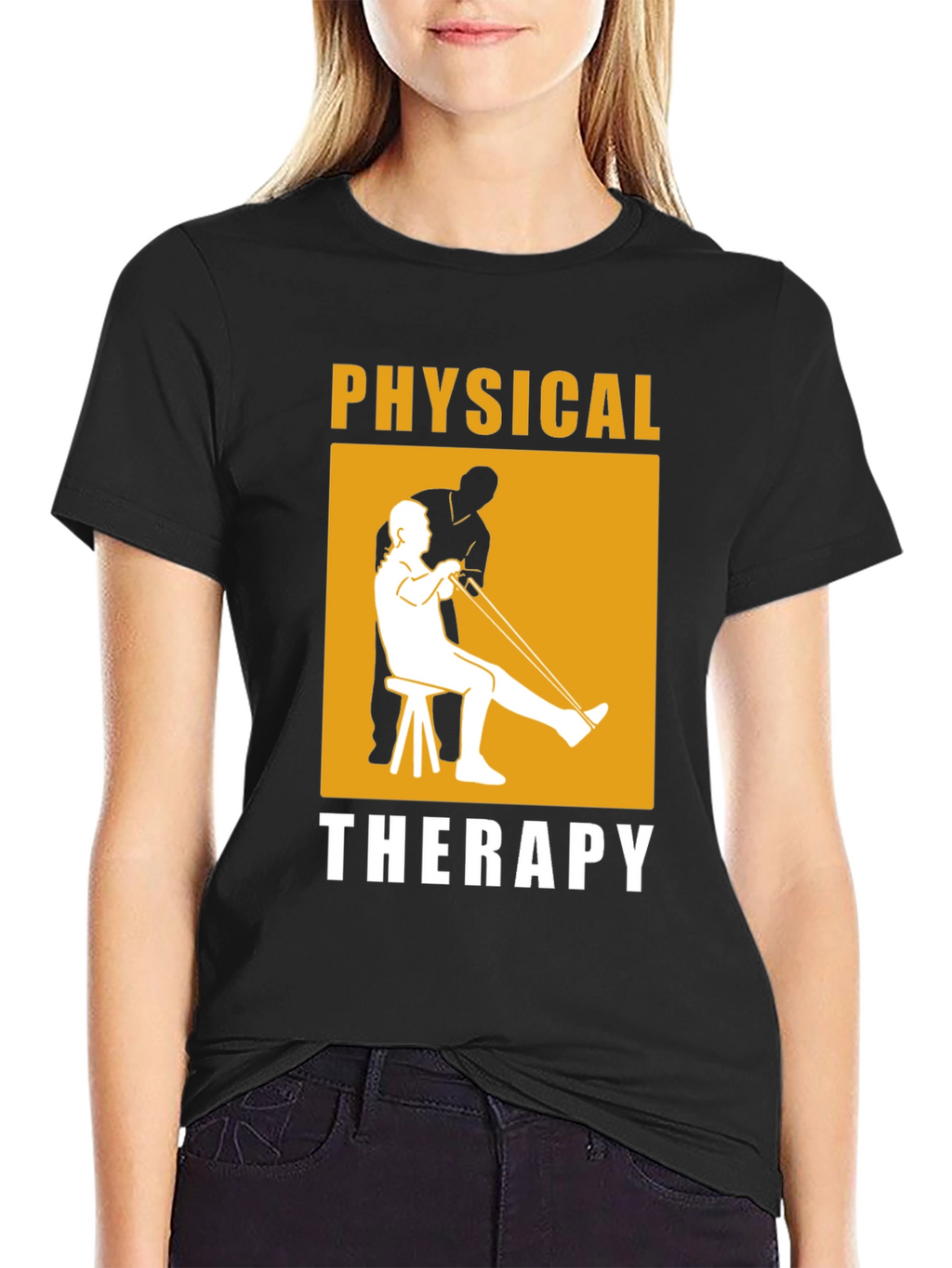 Physical Therapy Black Graphic T-Shirt