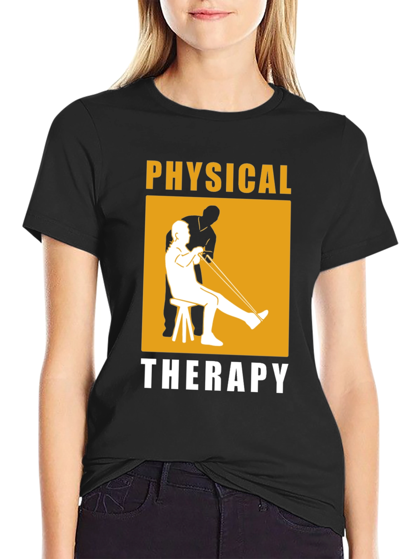 Physical Therapy Black Graphic T-Shirt