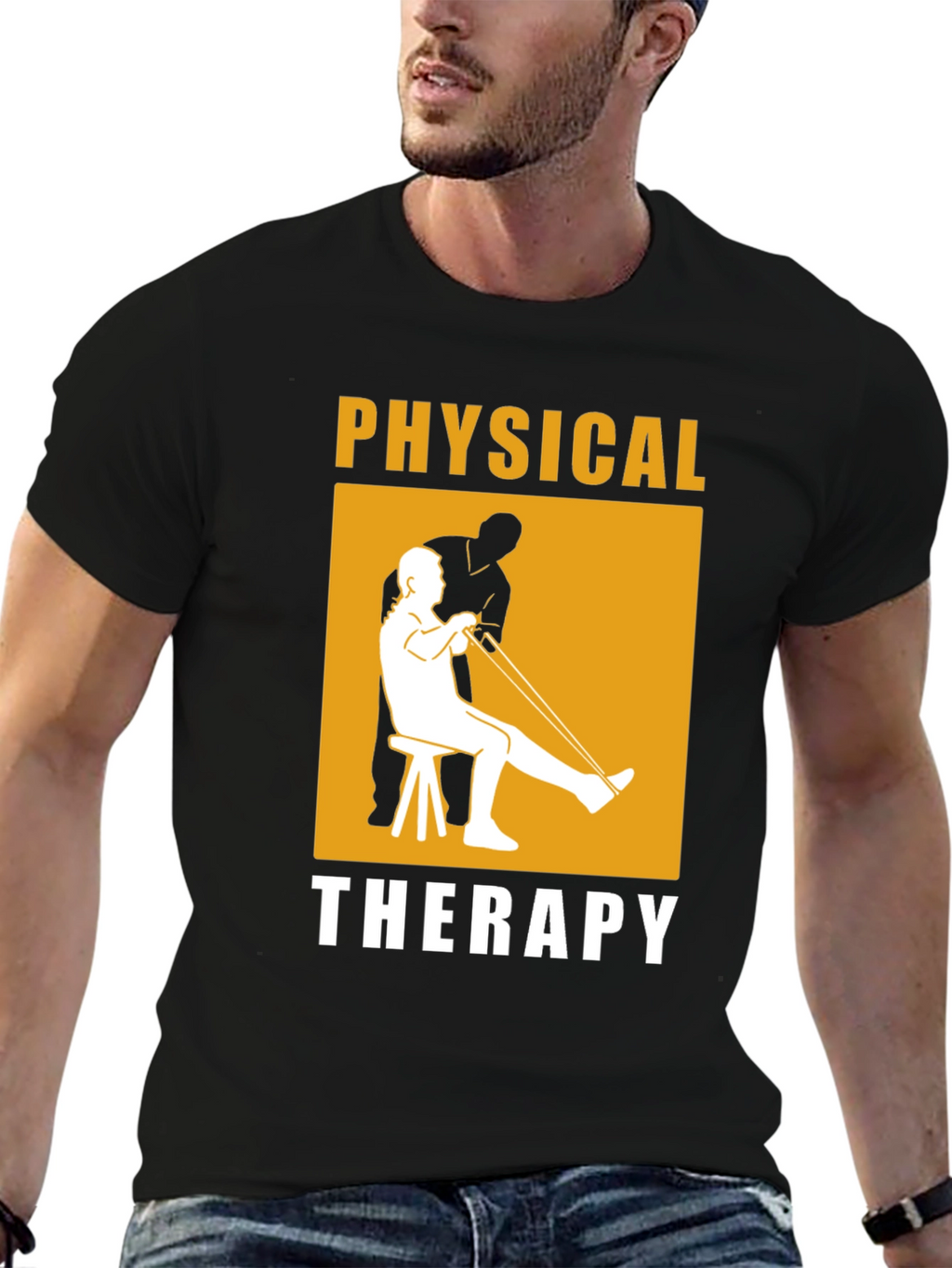 Physical Therapy Black Graphic T-Shirt
