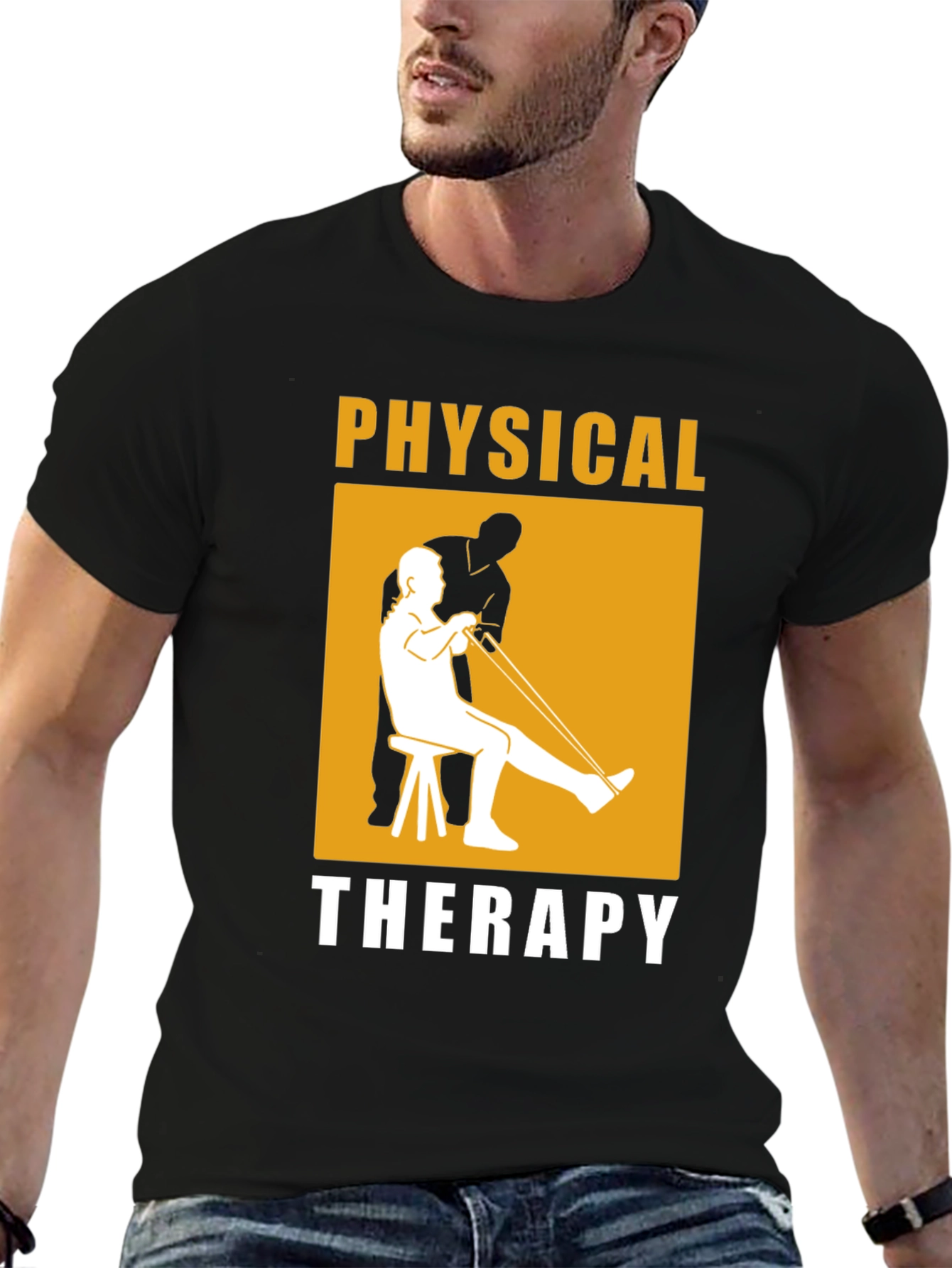 Physical Therapy Black Graphic T-Shirt