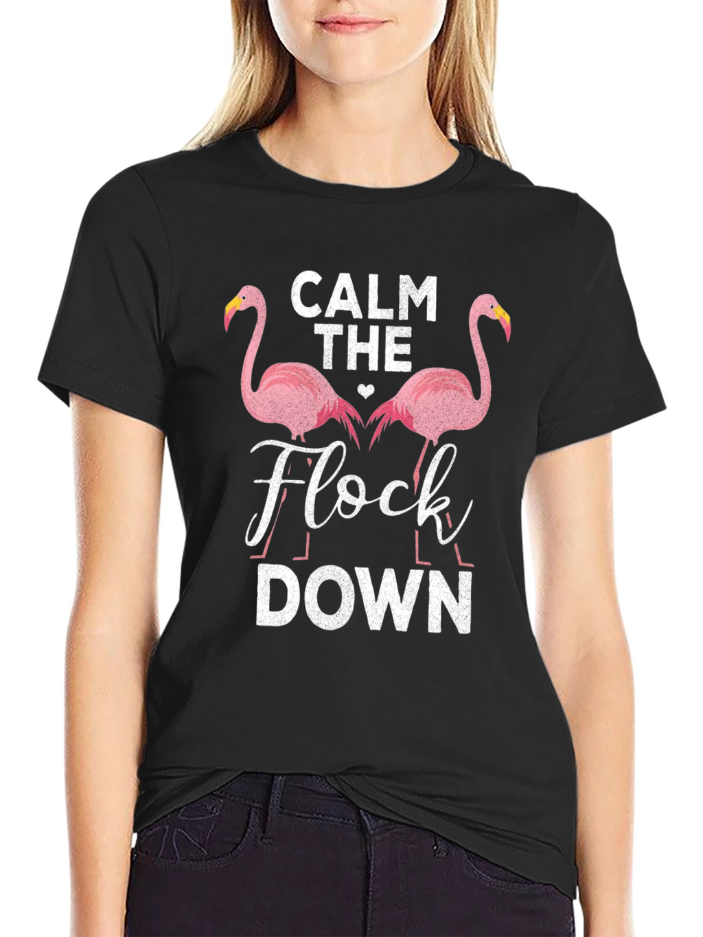 Calm The Flock Down Flamingo T-Shirt