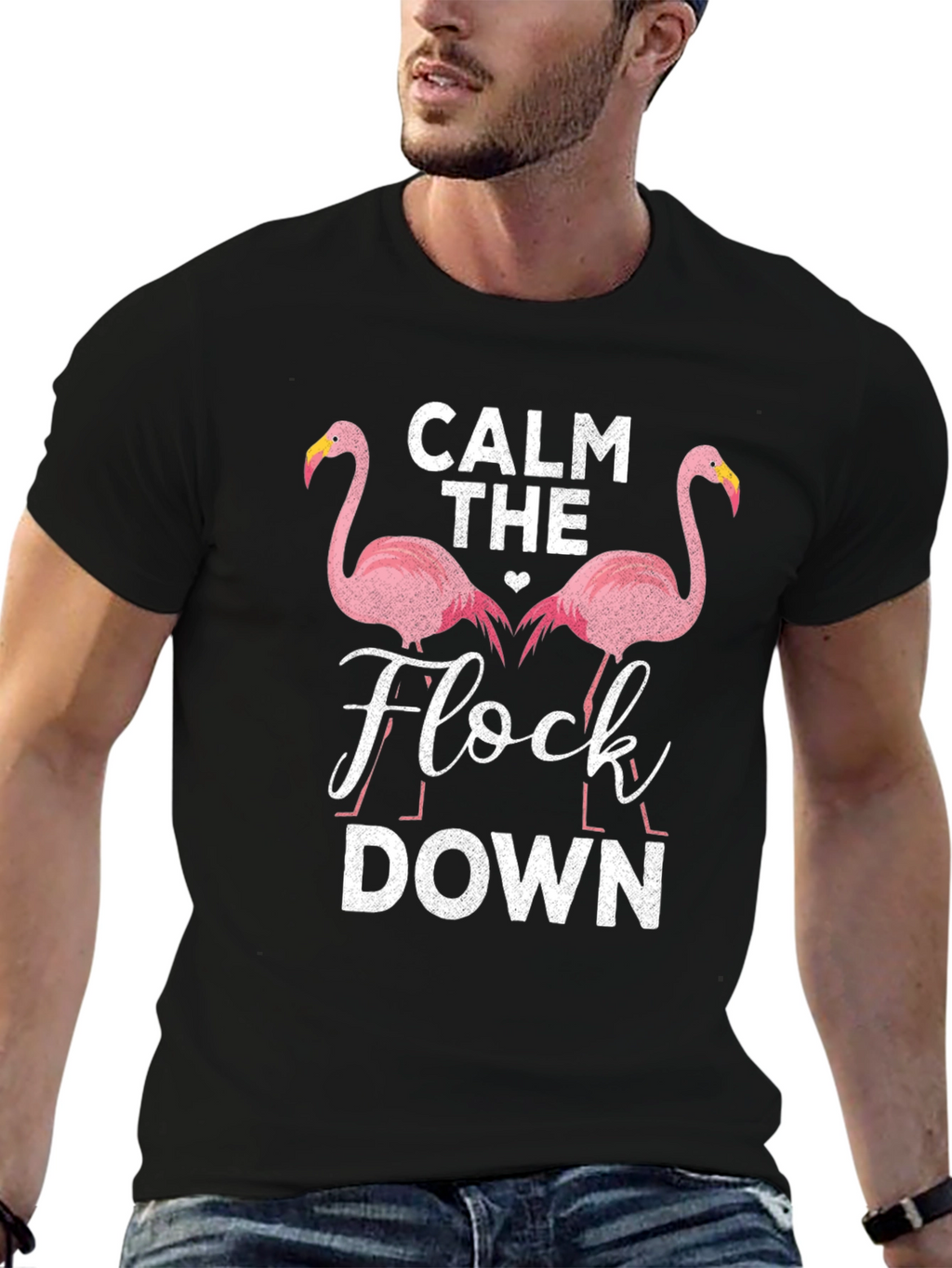 Calm The Flock Down Flamingo T-Shirt