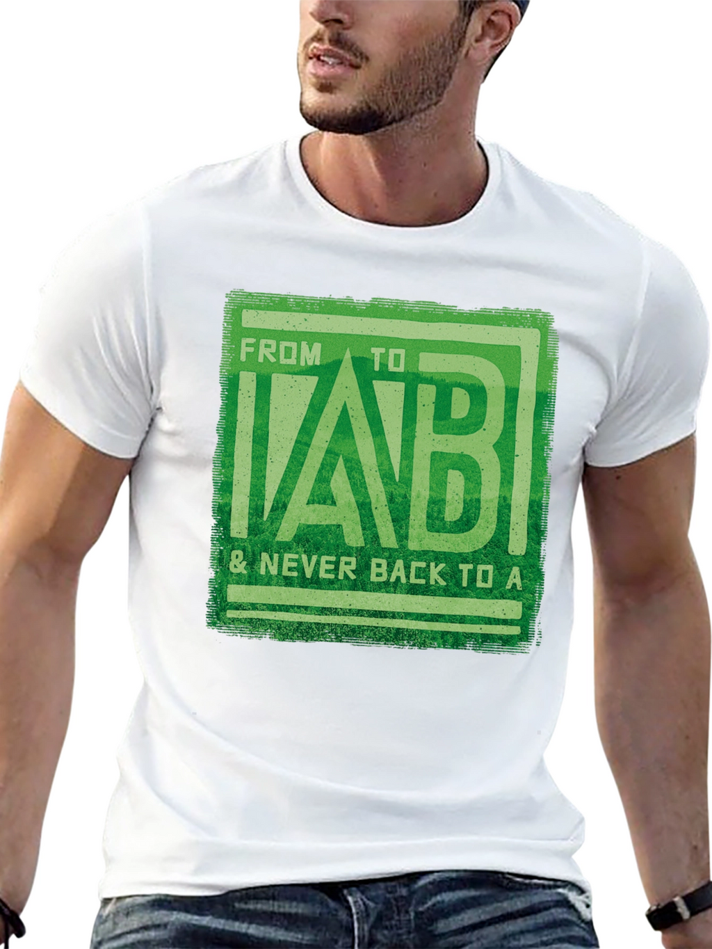 From B to LAB Mens Black T-Shirt