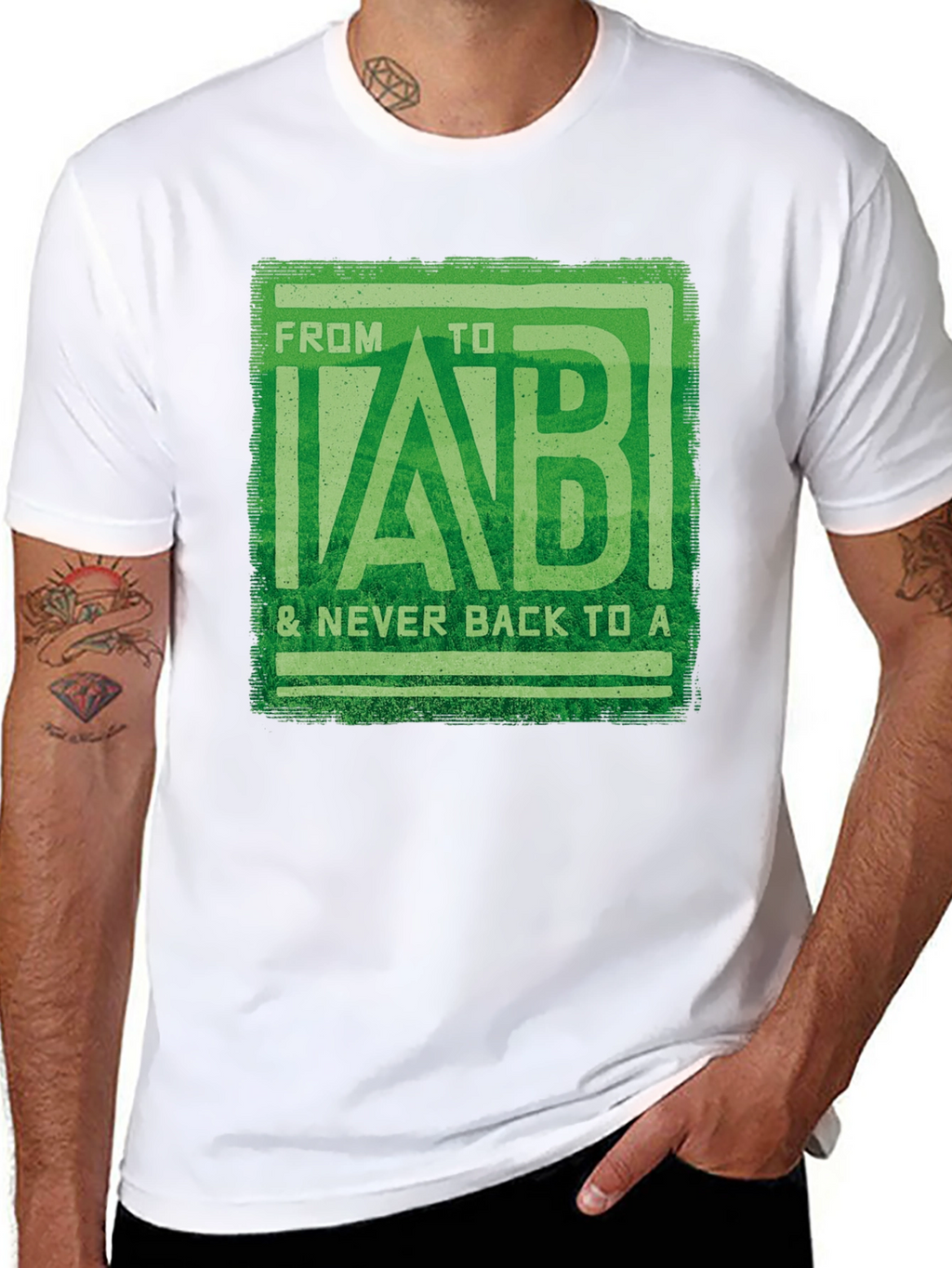From B to LAB Mens Black T-Shirt