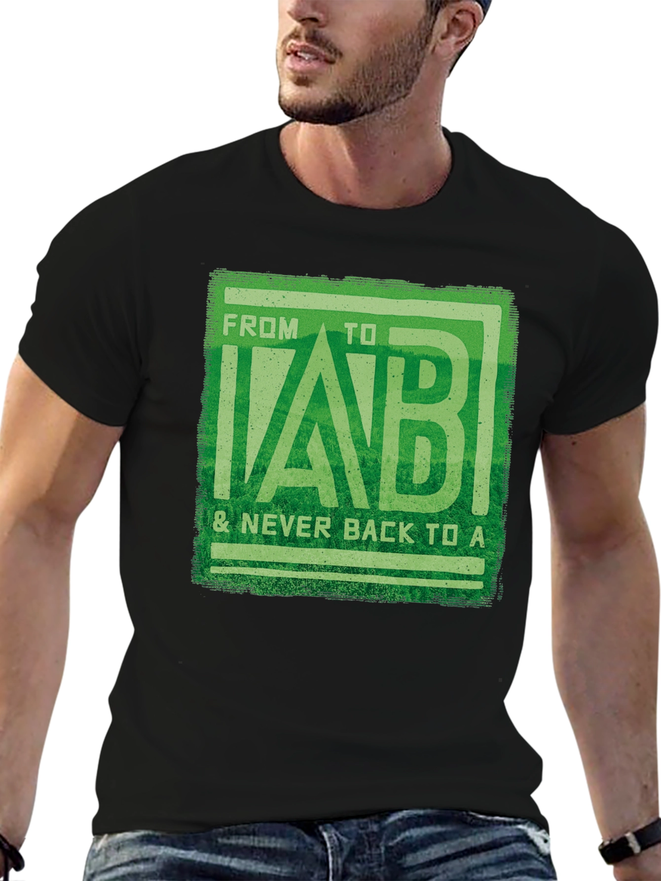From B to LAB Mens Black T-Shirt